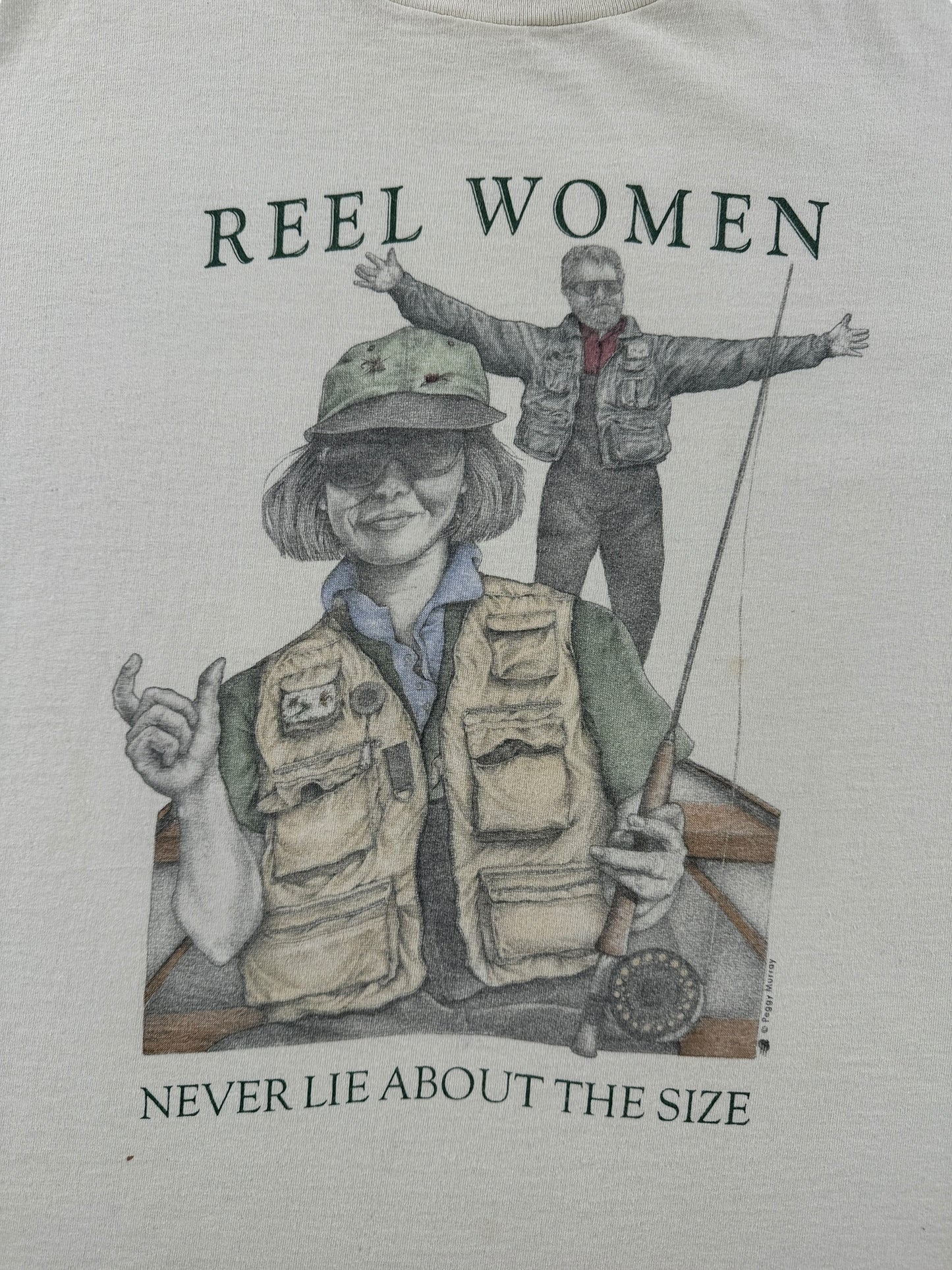 Graphic of Vintage Reel Women Tee SZ L