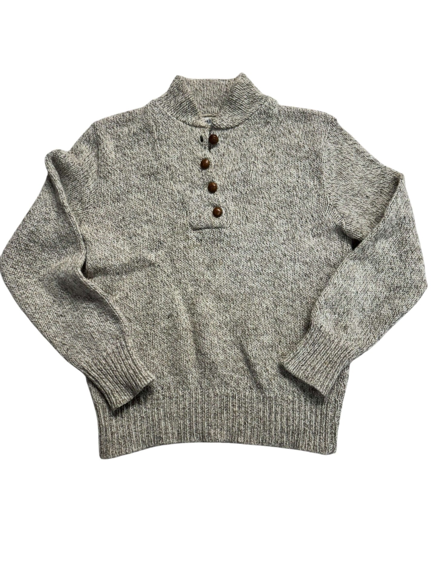 Front view of 1980s Cambridge Dry Goods Oatmeal Sweater S