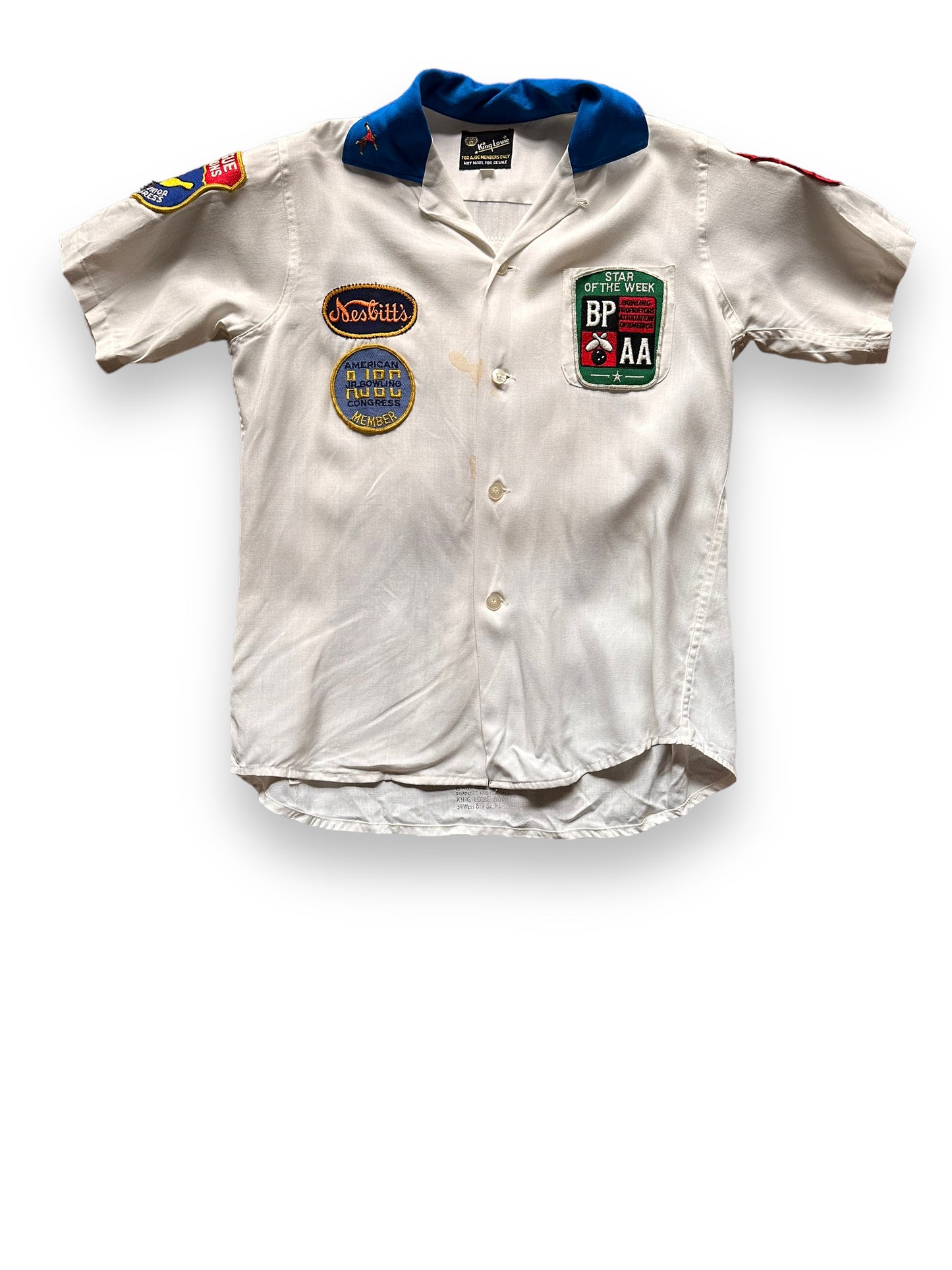 front of Vintage Nesbitt's Bowling Shirt SZ L | Vintage Bowling Shirt Seattle | Barn Owl Vintage Seattle