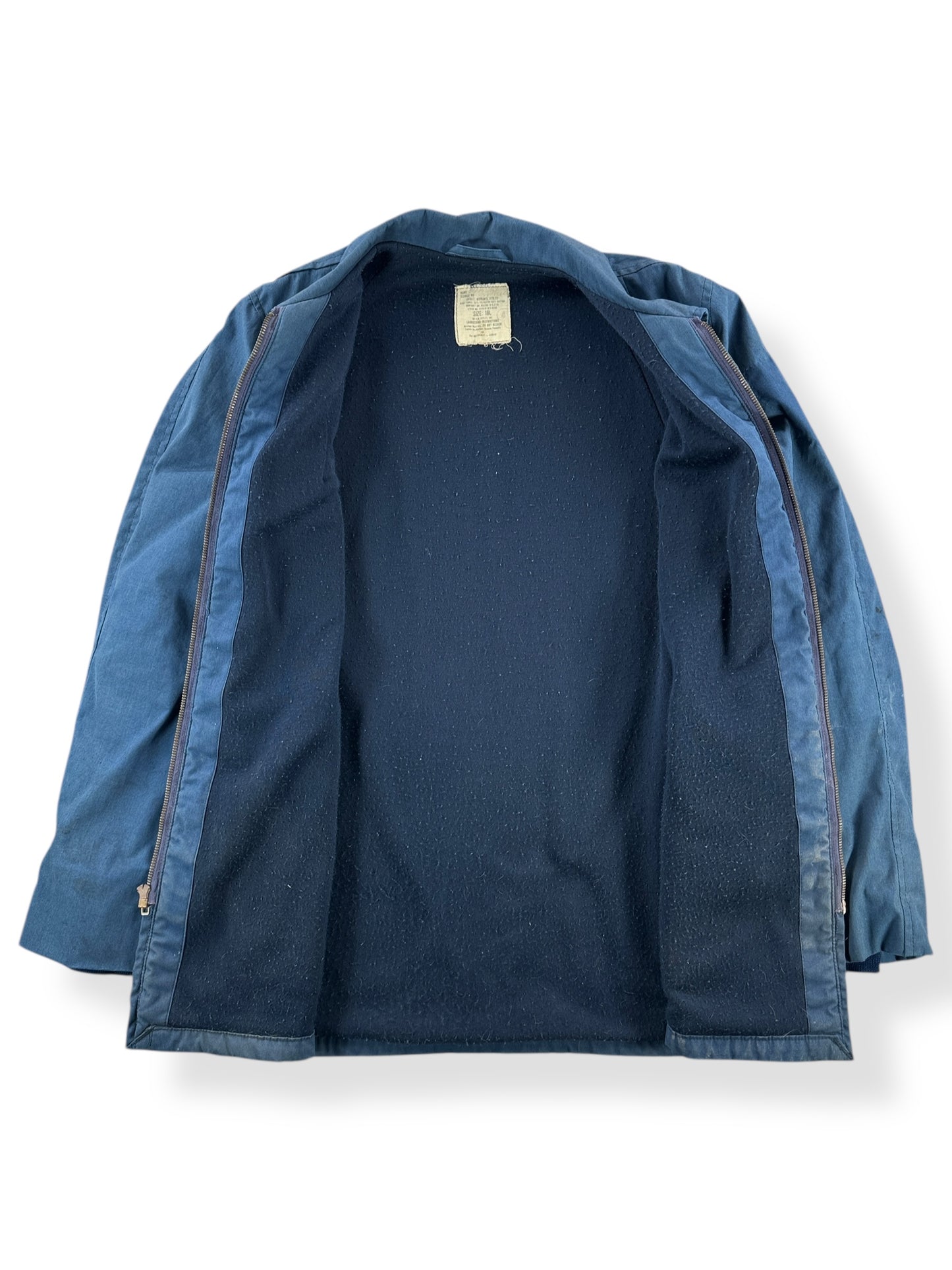 Inside of Vintage Blue Women's Utility Jacket SZ L