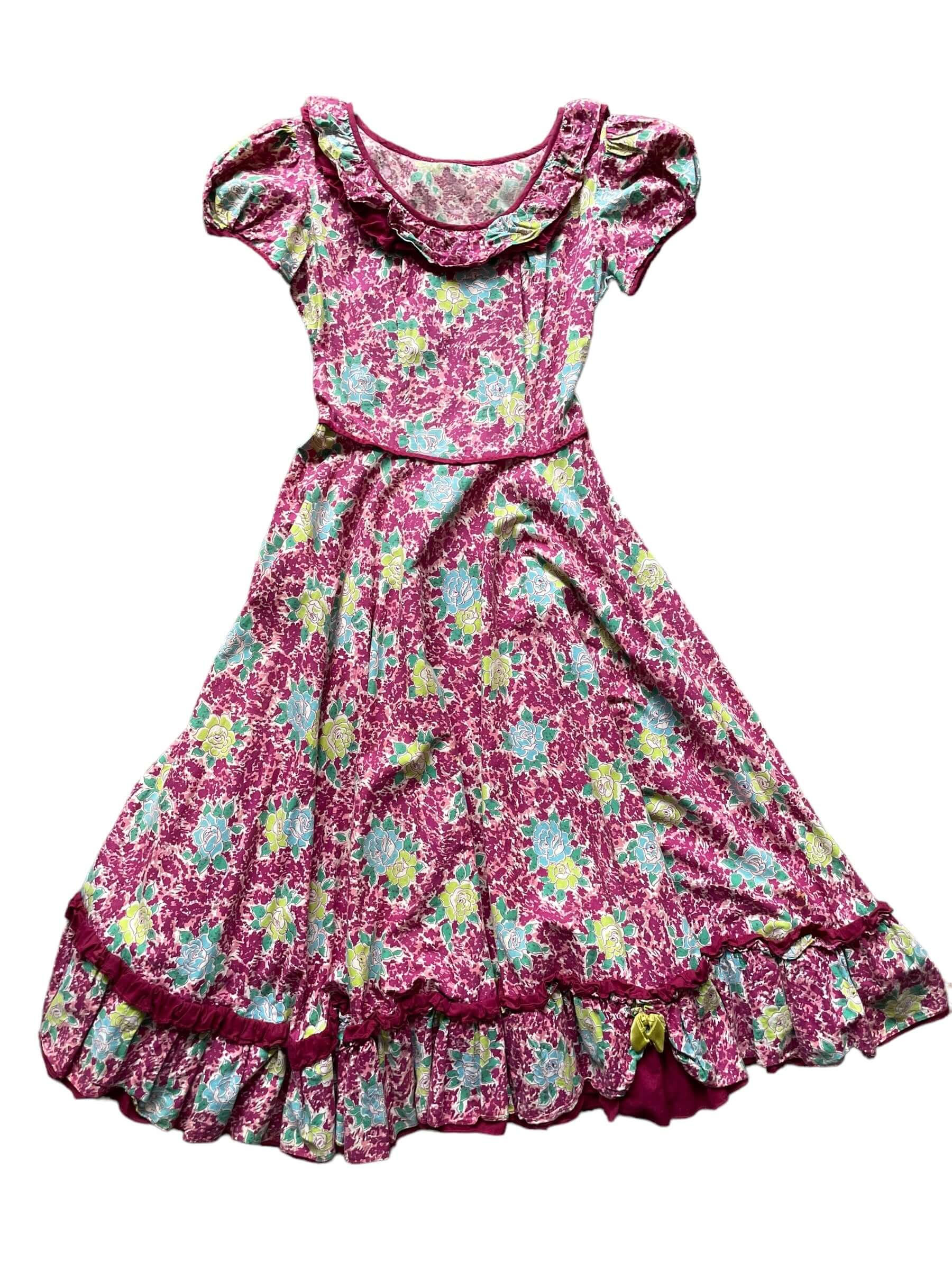 1950s Purple Floral Square Dancing Dress S The Barn Owl Vintage Goods 1950s Purple Floral Square Dancing Dress S The Barn Owl Vintage Goods