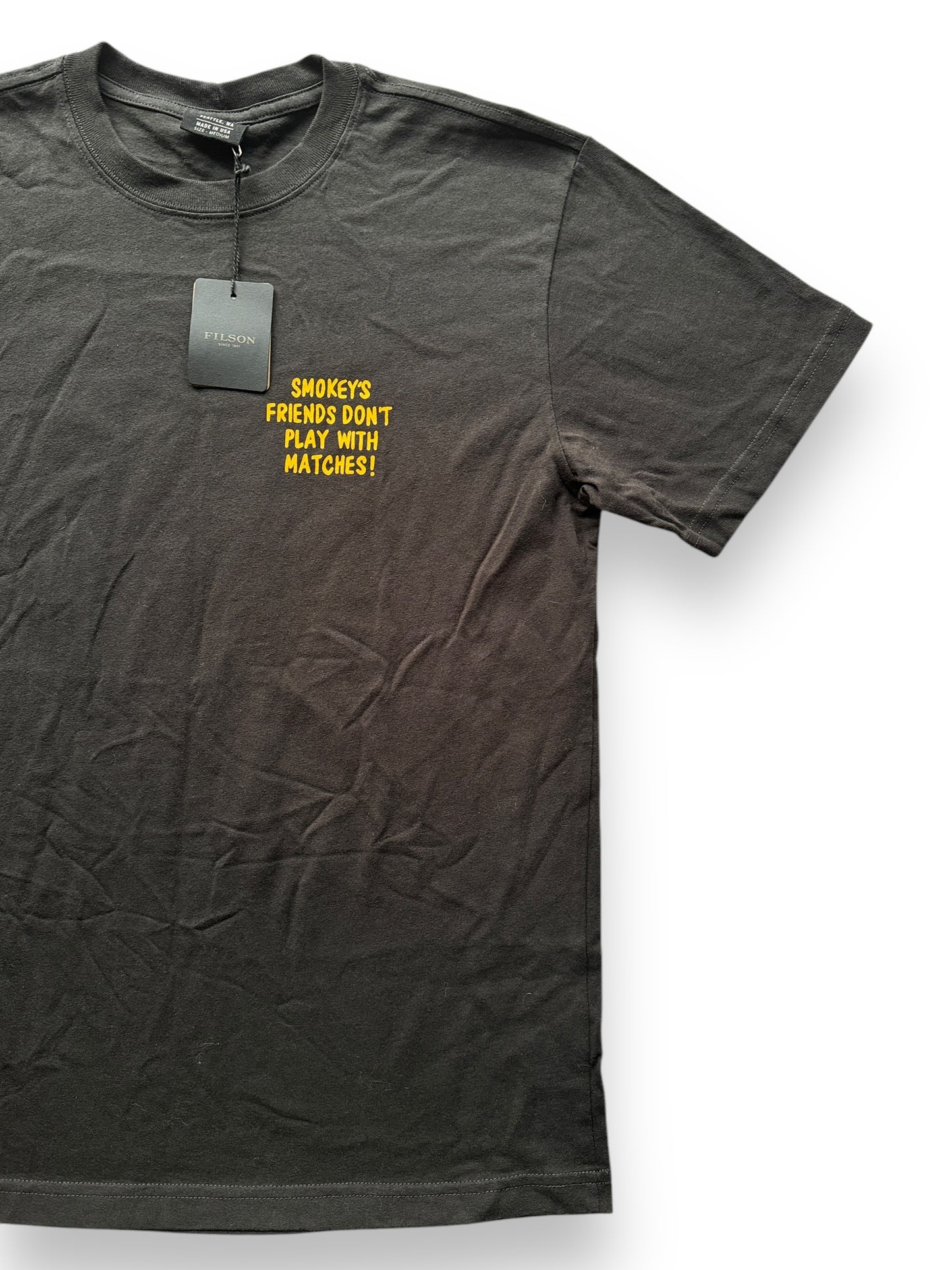front left of NWT Filson Smokey the Bear 75th Anniversary Tee SZ M
