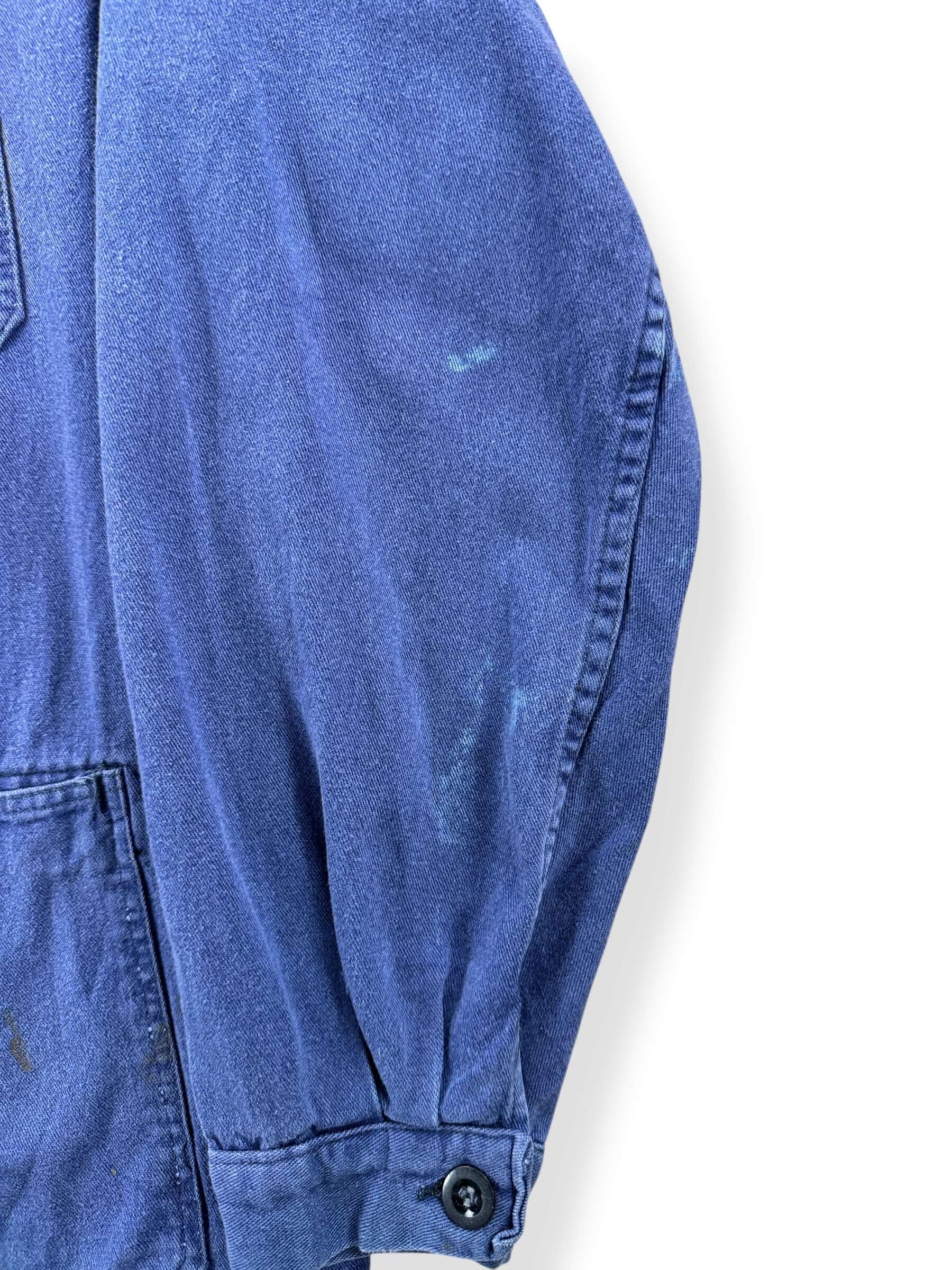 Sleeve Fading on Vintage Paint Splattered French Chore SZ L