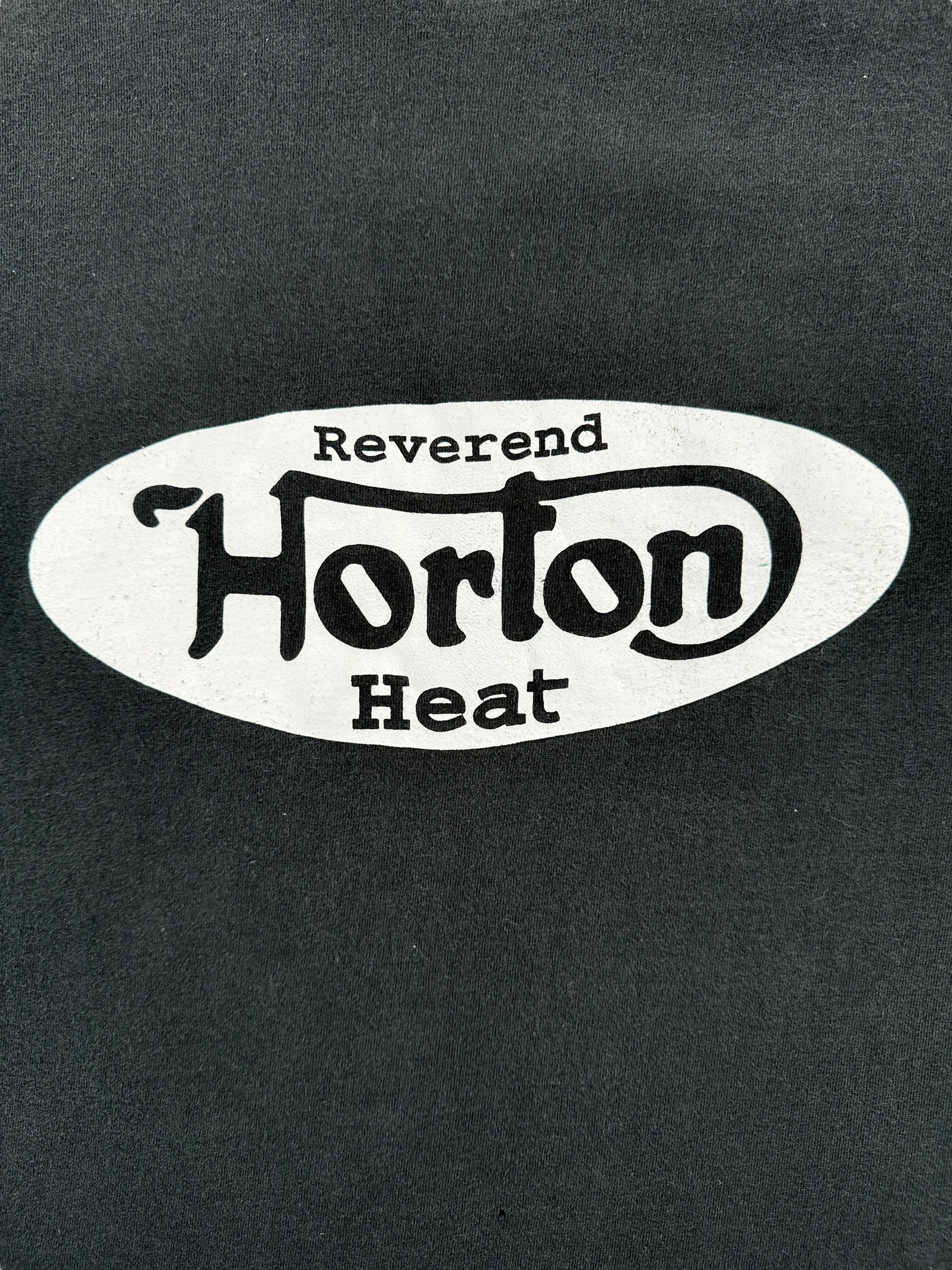 Front Graphic of Vintage 90s Era Reverend Horton Heat Band Tee SZ XL
