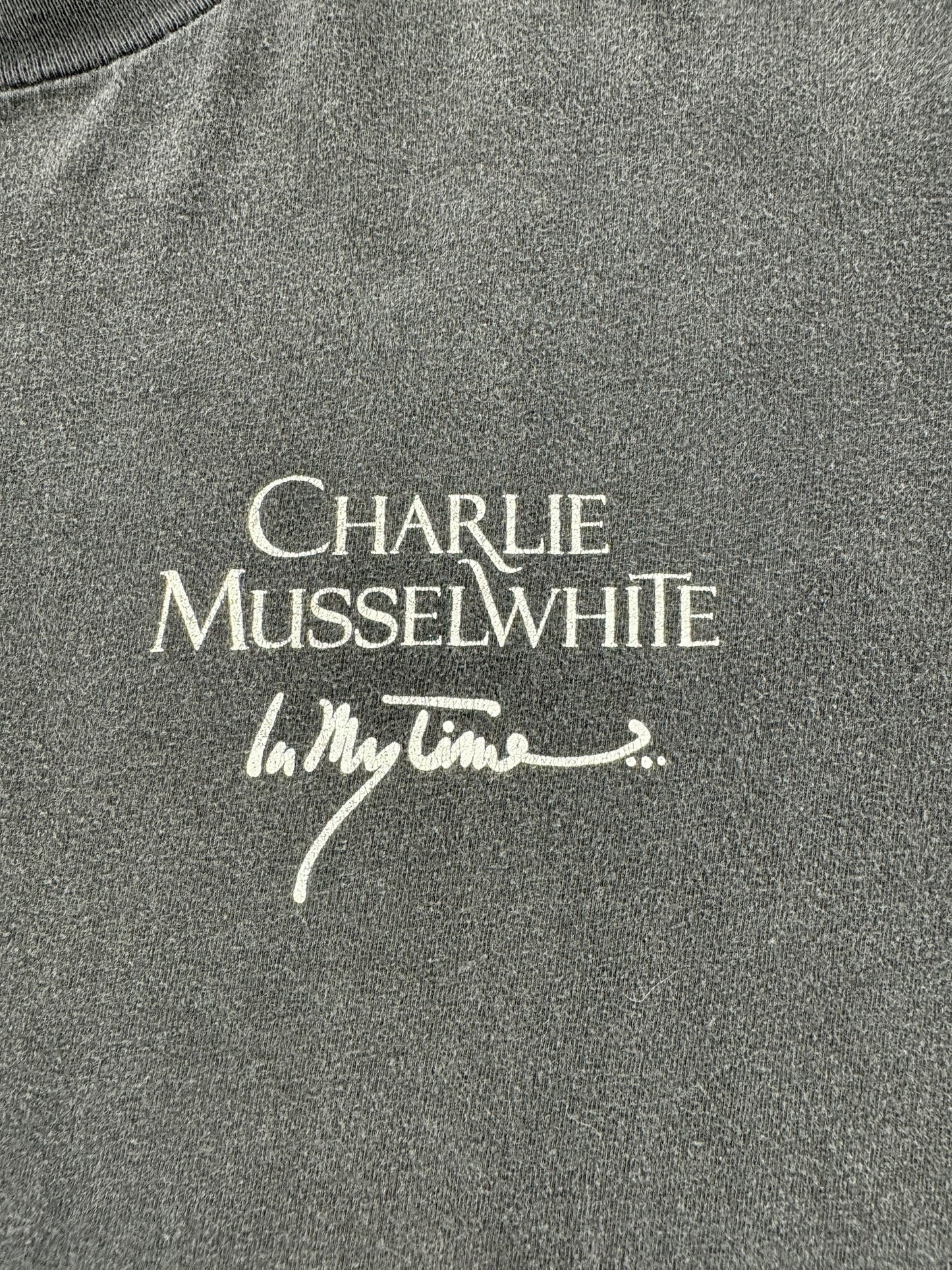 Front Graphic of Vintage Charlie Musselwhite In My Time Tee SZ XL