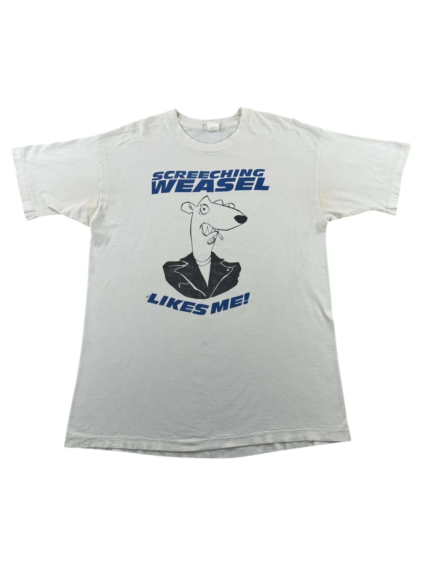 Front of Vintage Screeching Weasel Loves Me Tee SZ XL