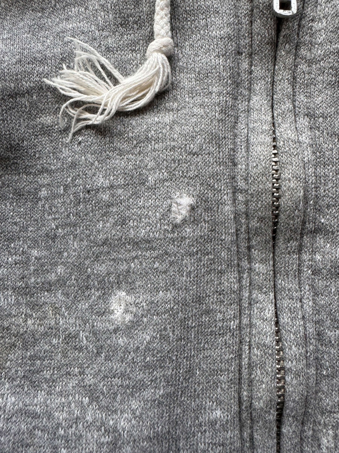 Damage on Vintage Healthknit Waffle Knit Lined Hoodie SZ L