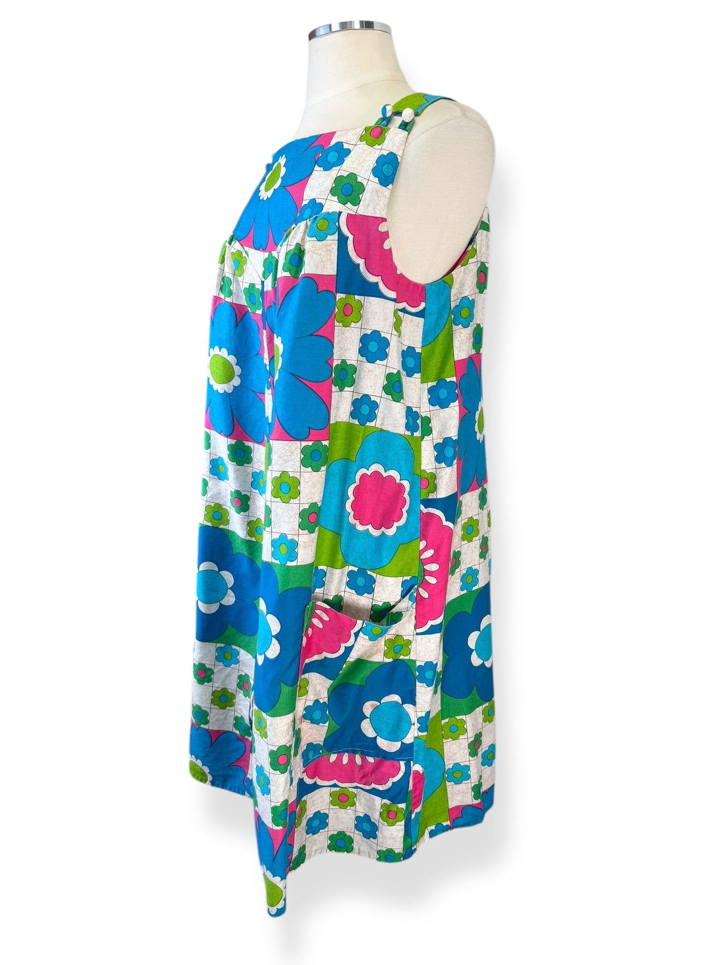 Side of 1960s Alice Polynesia Fashions Dress L-XL