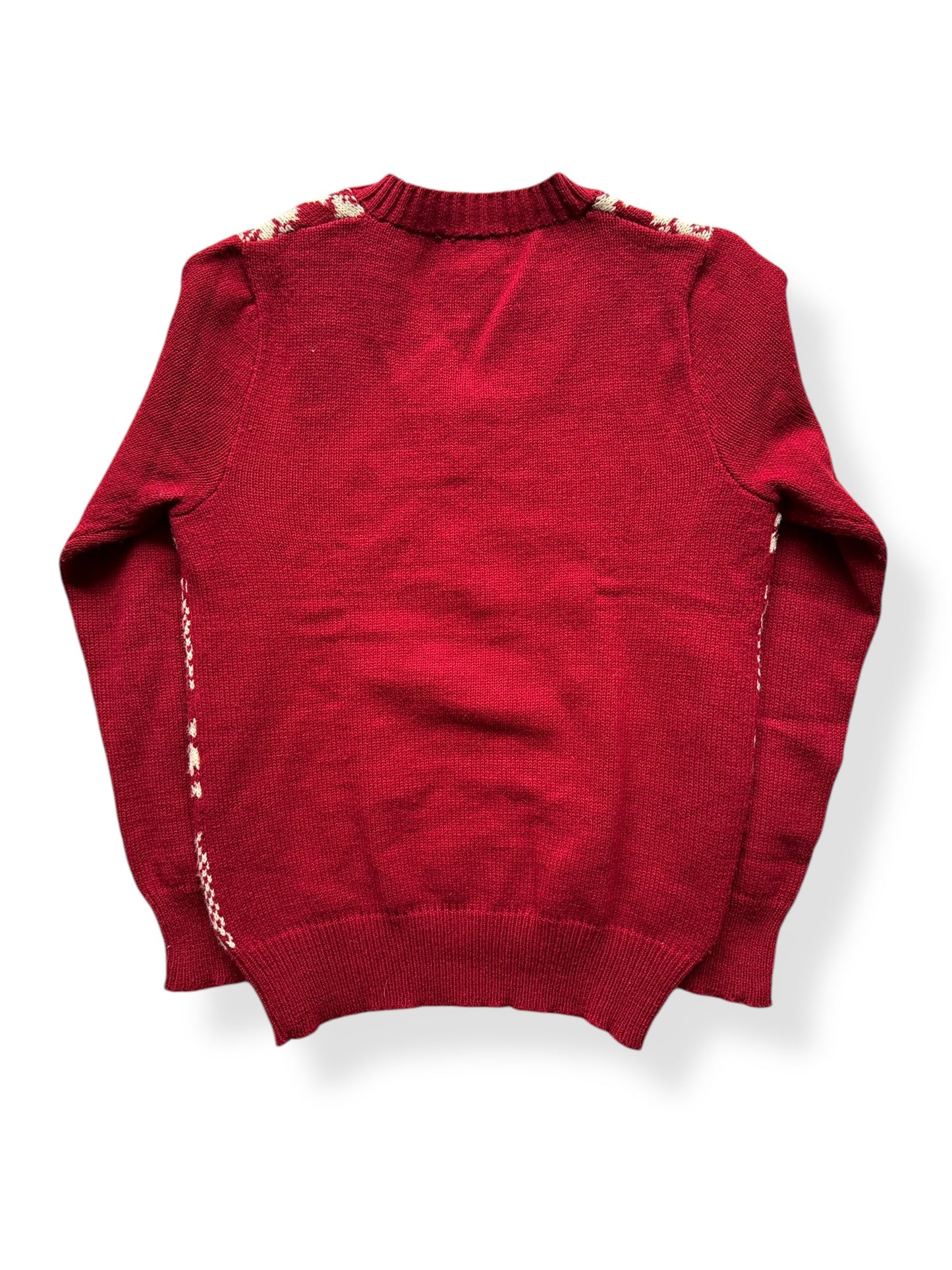 Back of Donnkenny Acrylic Festive Sweater SZ S