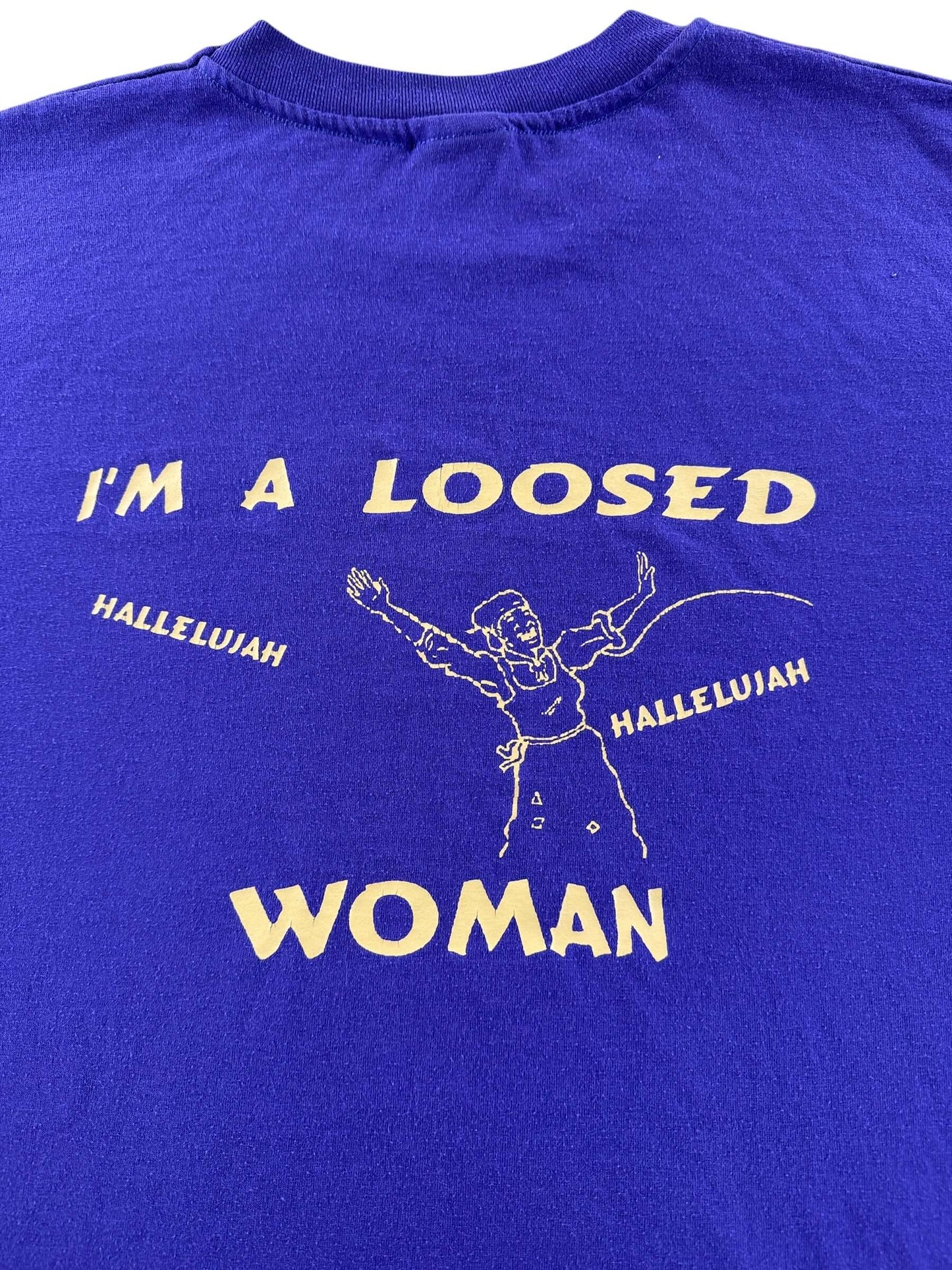 Back Graphic of Vintage Woman Thou Art Loosed Tee SZ XXL