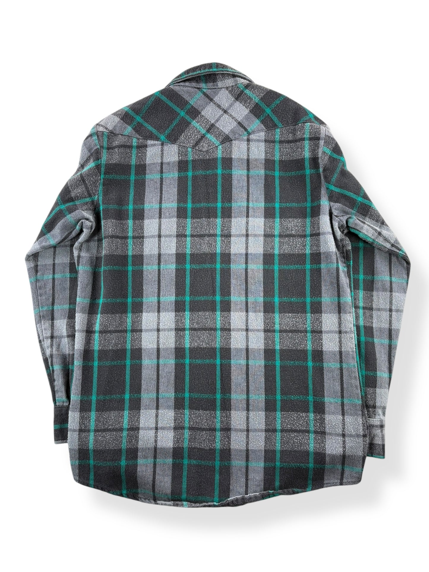 Back of Vintage Dakota Western Cotton Flannel SZ L