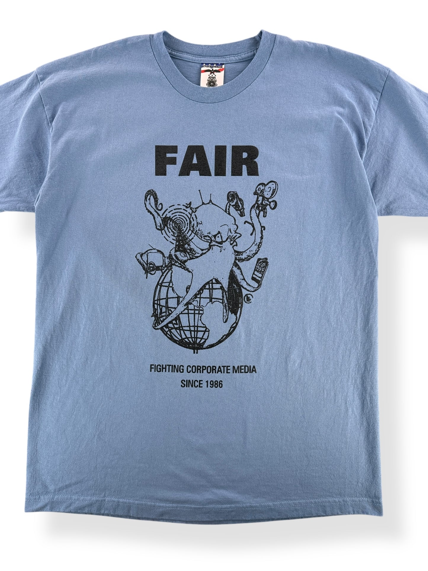 Front Close Up of Modern FAIR Media Tee SZ XL