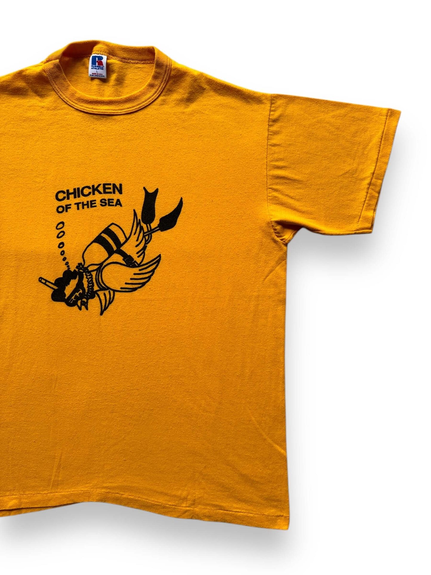 front left of Vintage Chicken of the Sea Tee SZ L