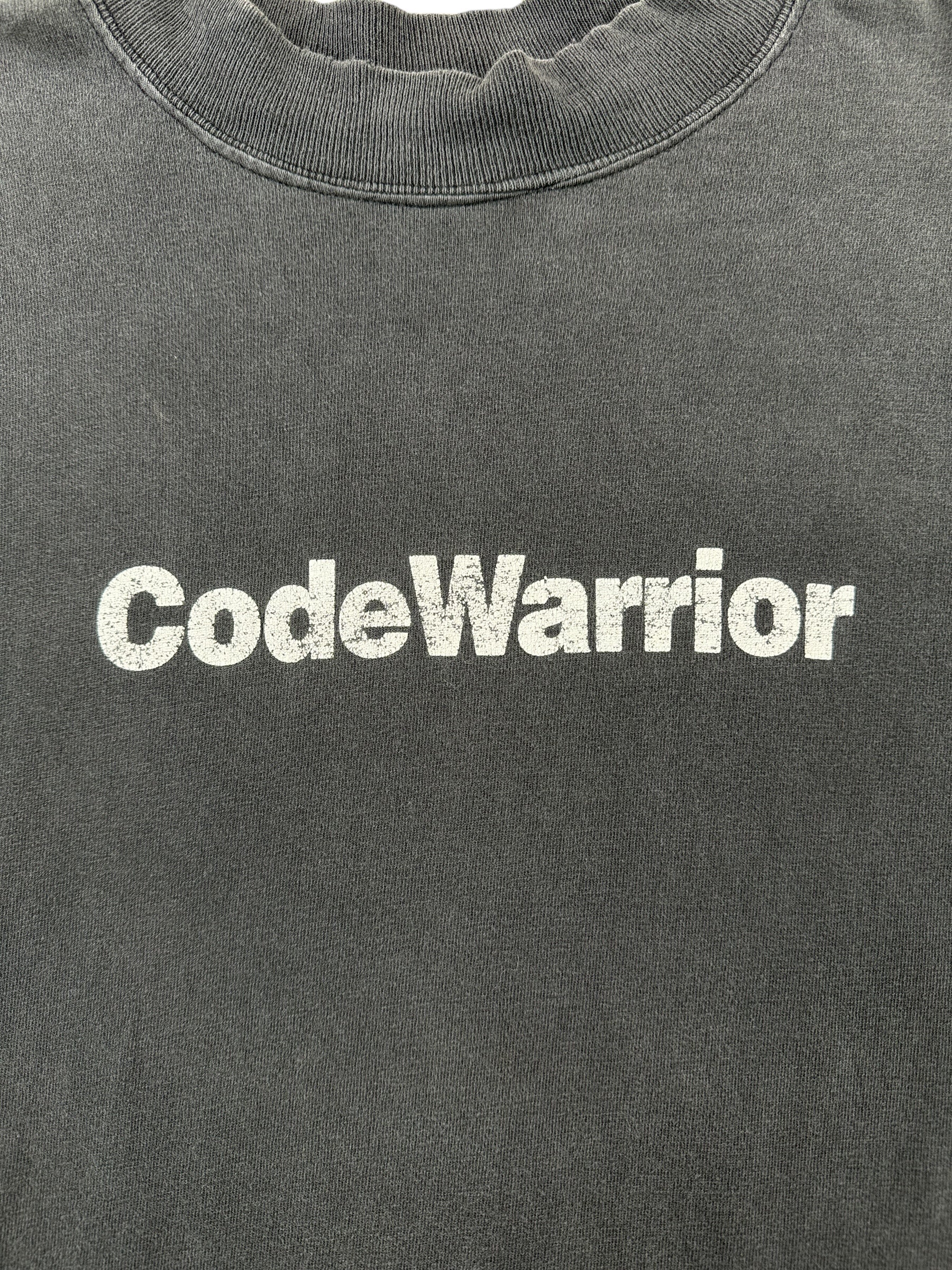 Graphic on Vintage Code Warrior Longsleeve Tee SZ XL