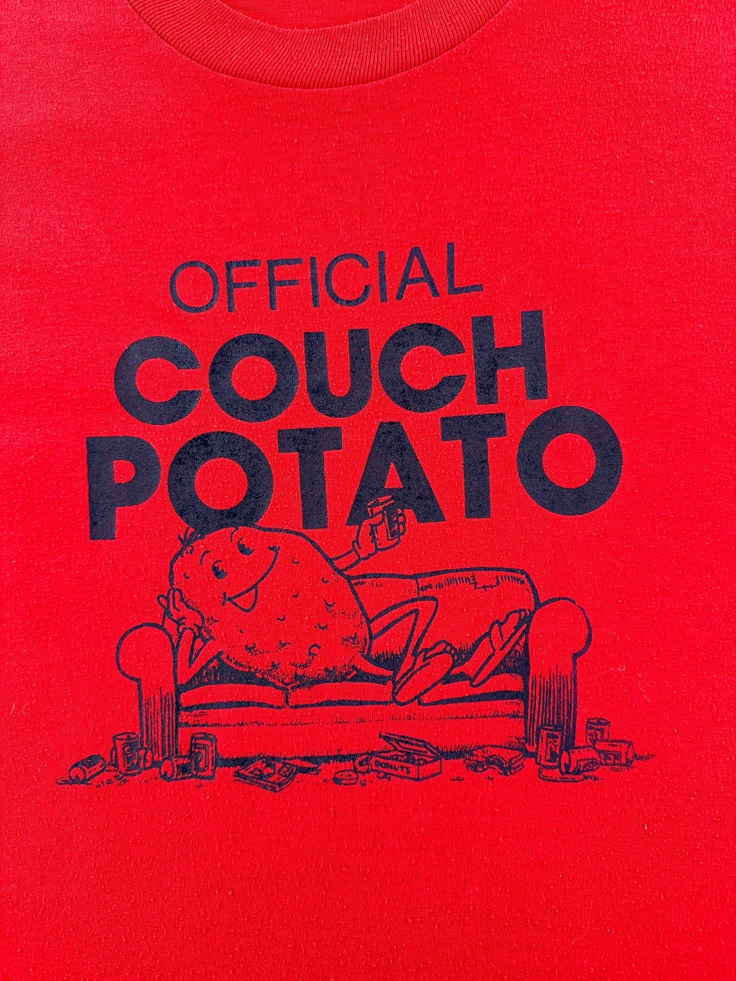 Graphic of Vintage Couch Potato Tee SZ M