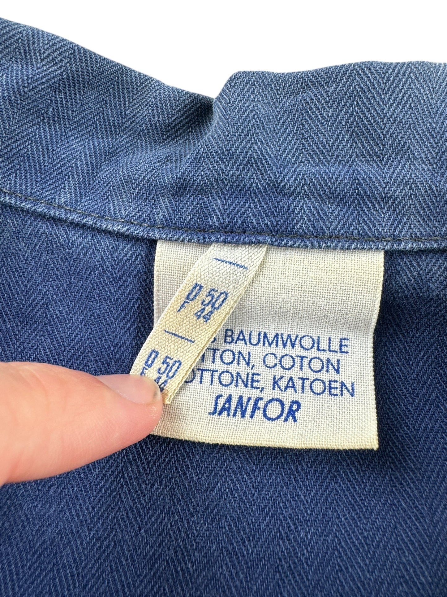 Tag on Vintage Sanfor HBT French Chore Coat SZ L