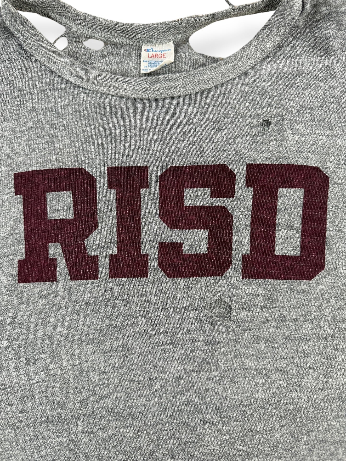 Front Graphic of Vintage Champion RISD Ripper Tee SZ M
