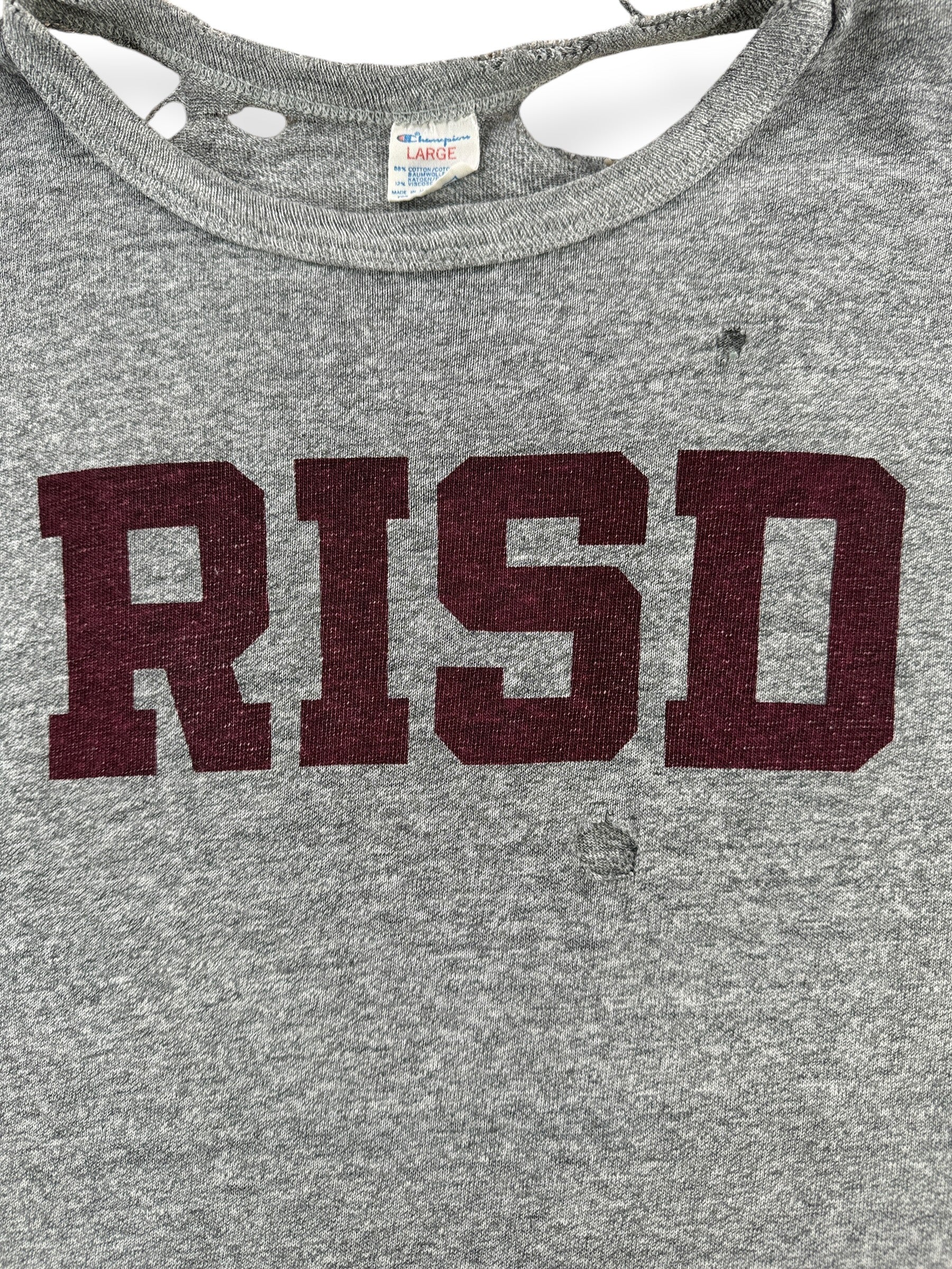 Front Graphic of Vintage Champion RISD Ripper Tee SZ M