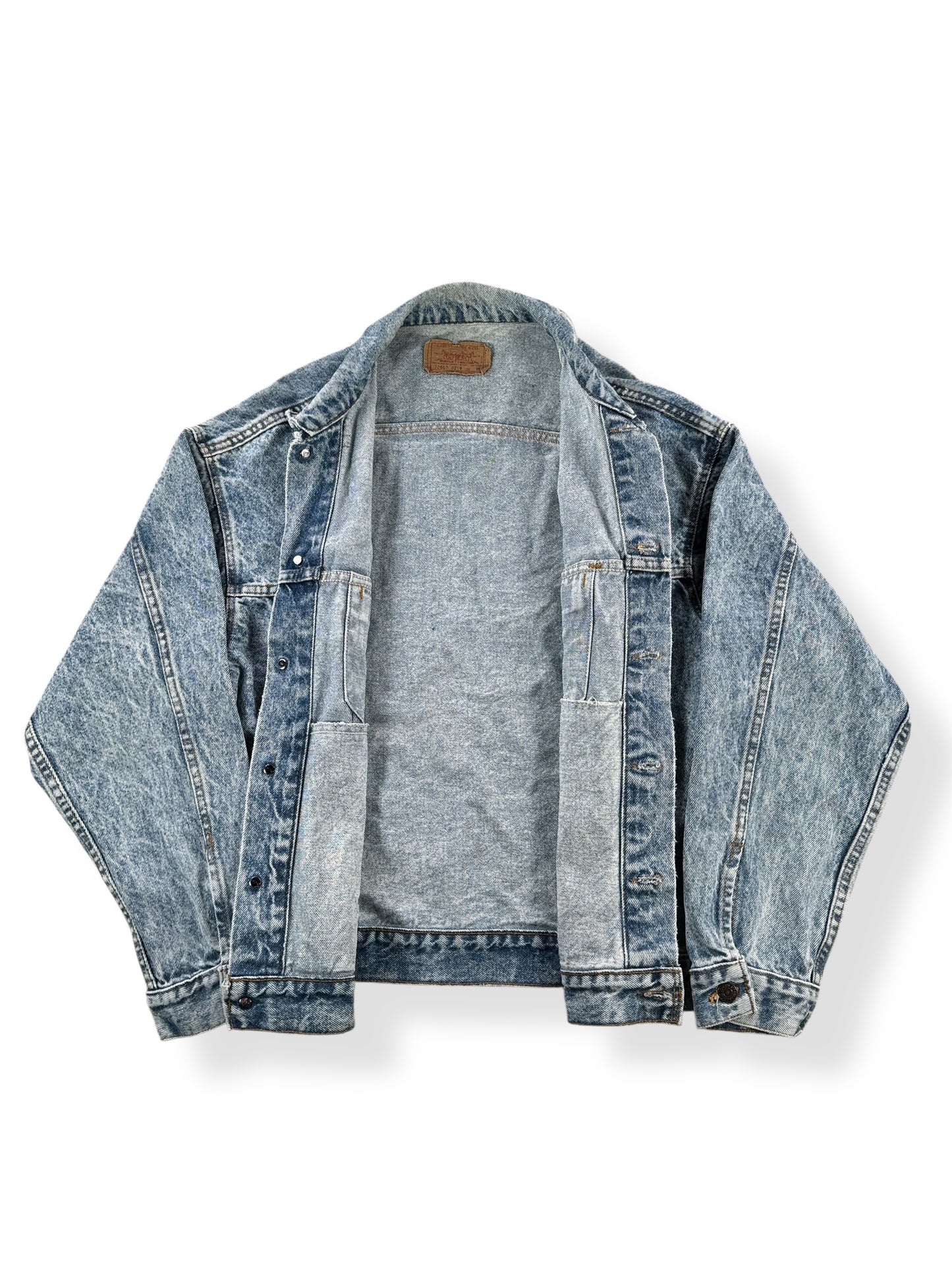 Inside of Vintage Levi's Acid Wash Type 3 Jacket SZ L