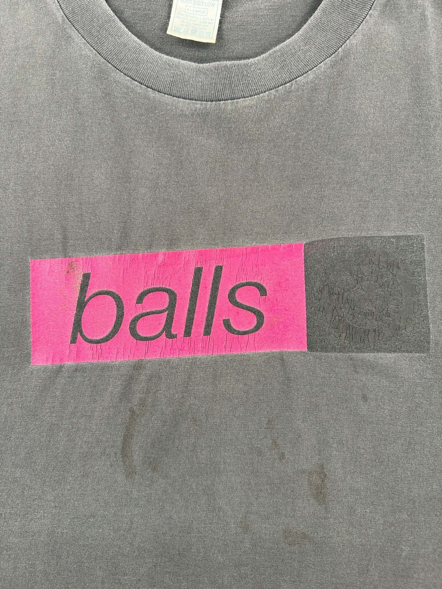 Graphic on Vintage Neds Atomic Dustbin Balls Tee SZ L