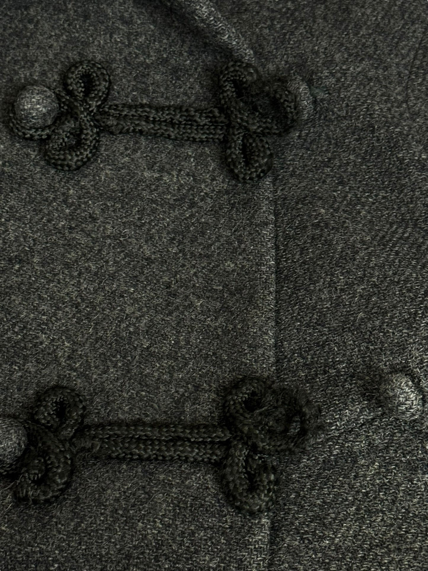 Closure of 1960s Nordstrom's Wool and Lamb's Fur Coat M-L