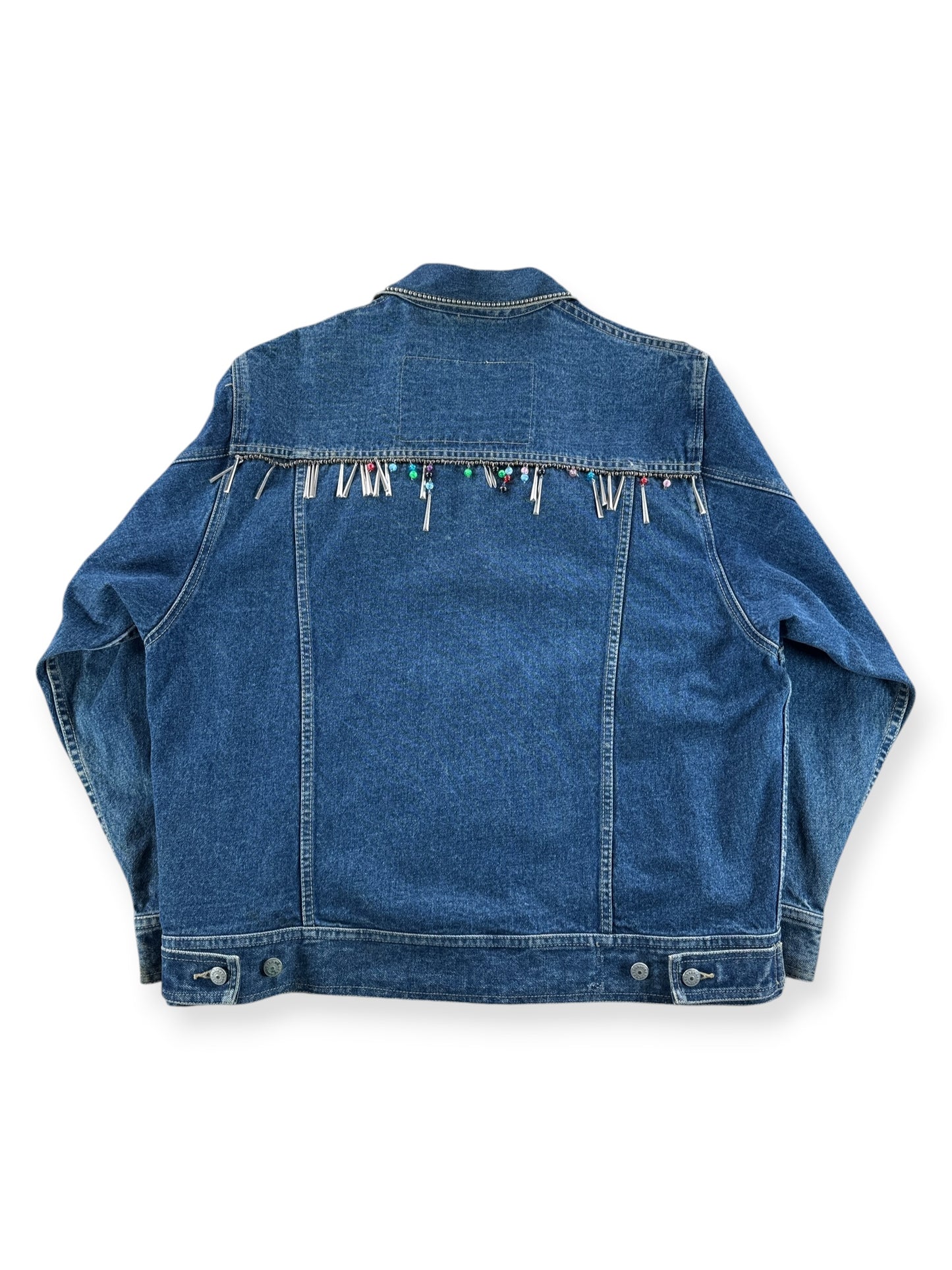 Back of Vintage 90s Studded & Charmed Freego Trucker Jacket SZ L