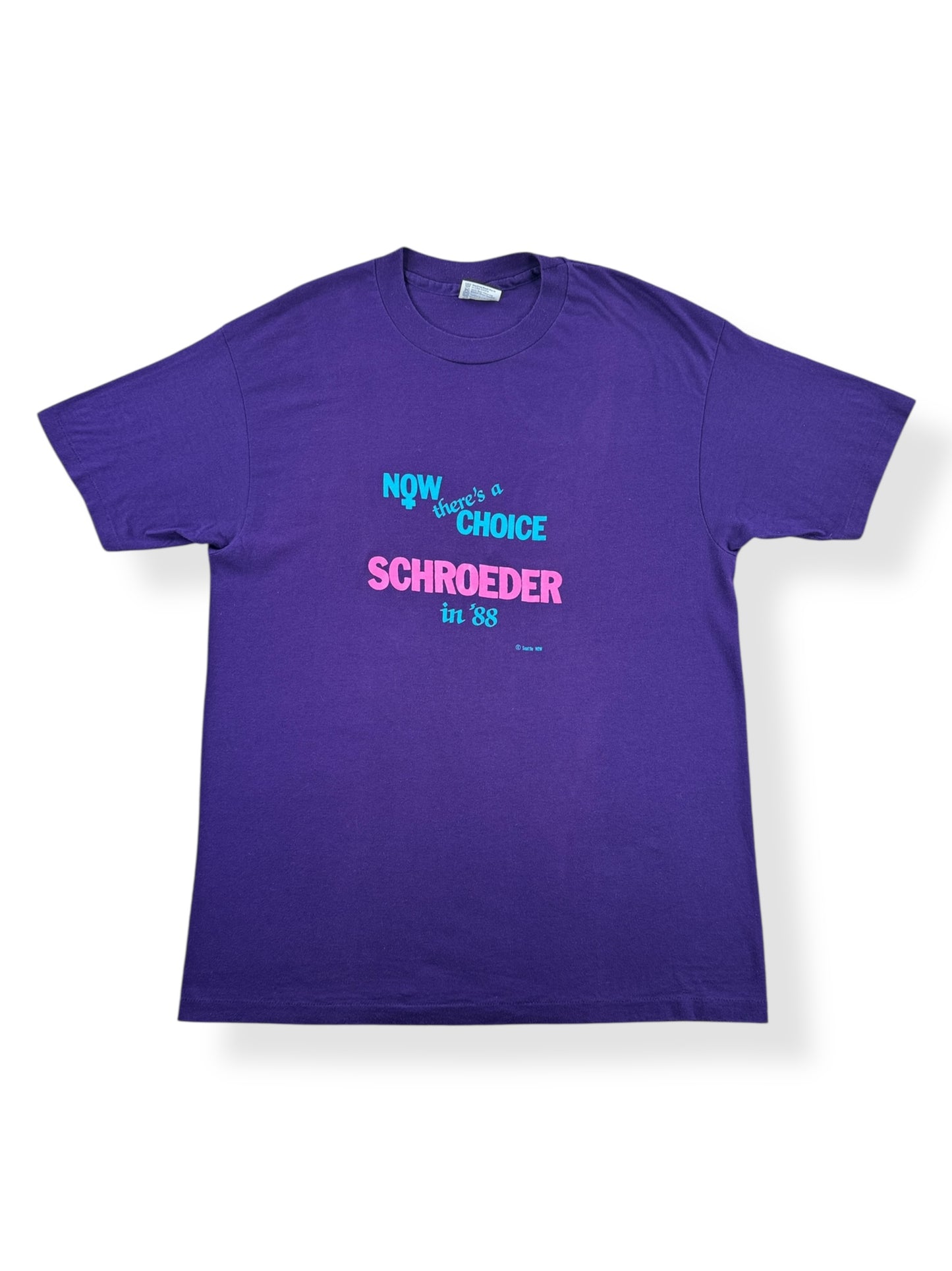 Front of Vintage Pat Schroeder Campaign Tee 1988 SZ L