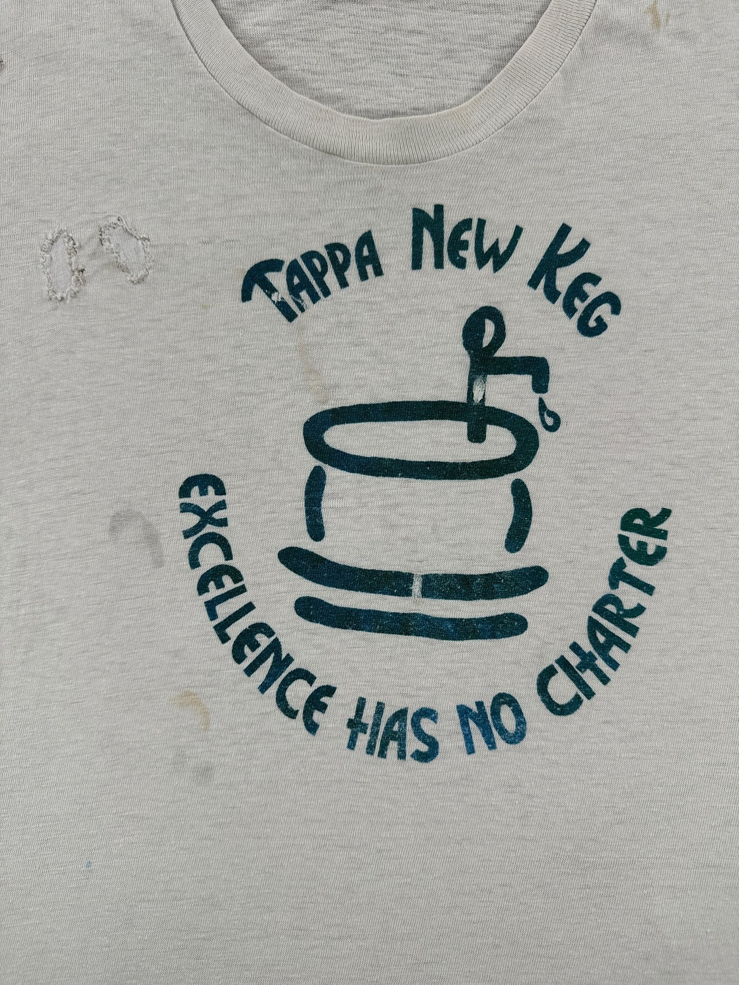 Vintage Repaired 70s Tappa New Keg Tee SZ S