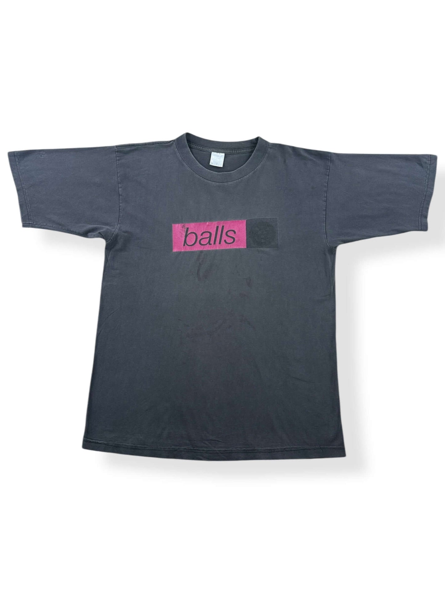 Front of Vintage Neds Atomic Dustbin Balls Tee SZ L
