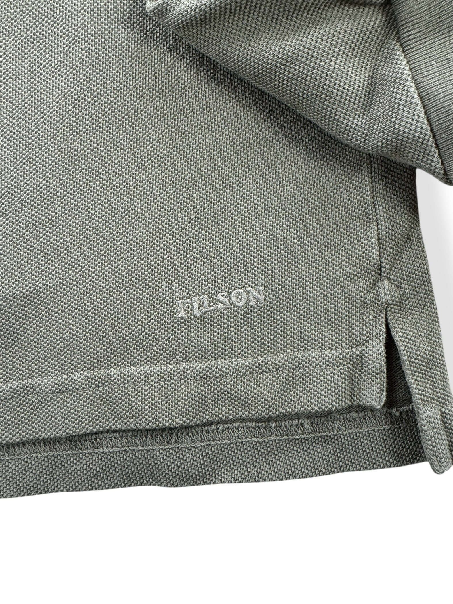 Embroidery on Filson Long Sleeve Polo Shirt SZ M