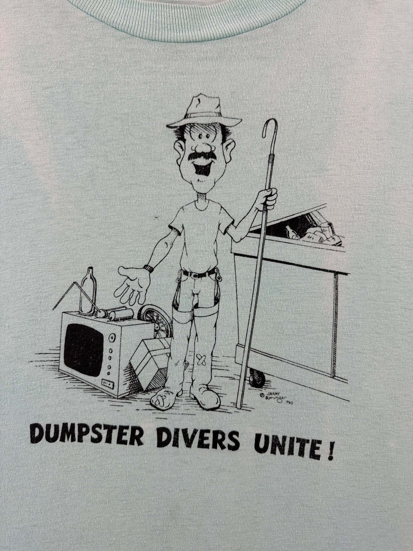 Graphic of Vintage Dumpster Divers United Tee SZ L