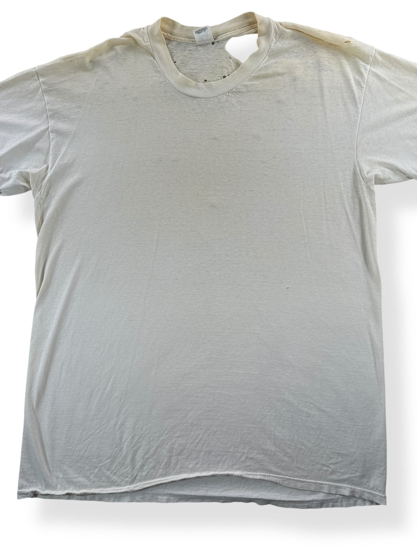 Front Close Up of Vintage Hanes Blank Thrasher Tee B SZ XL