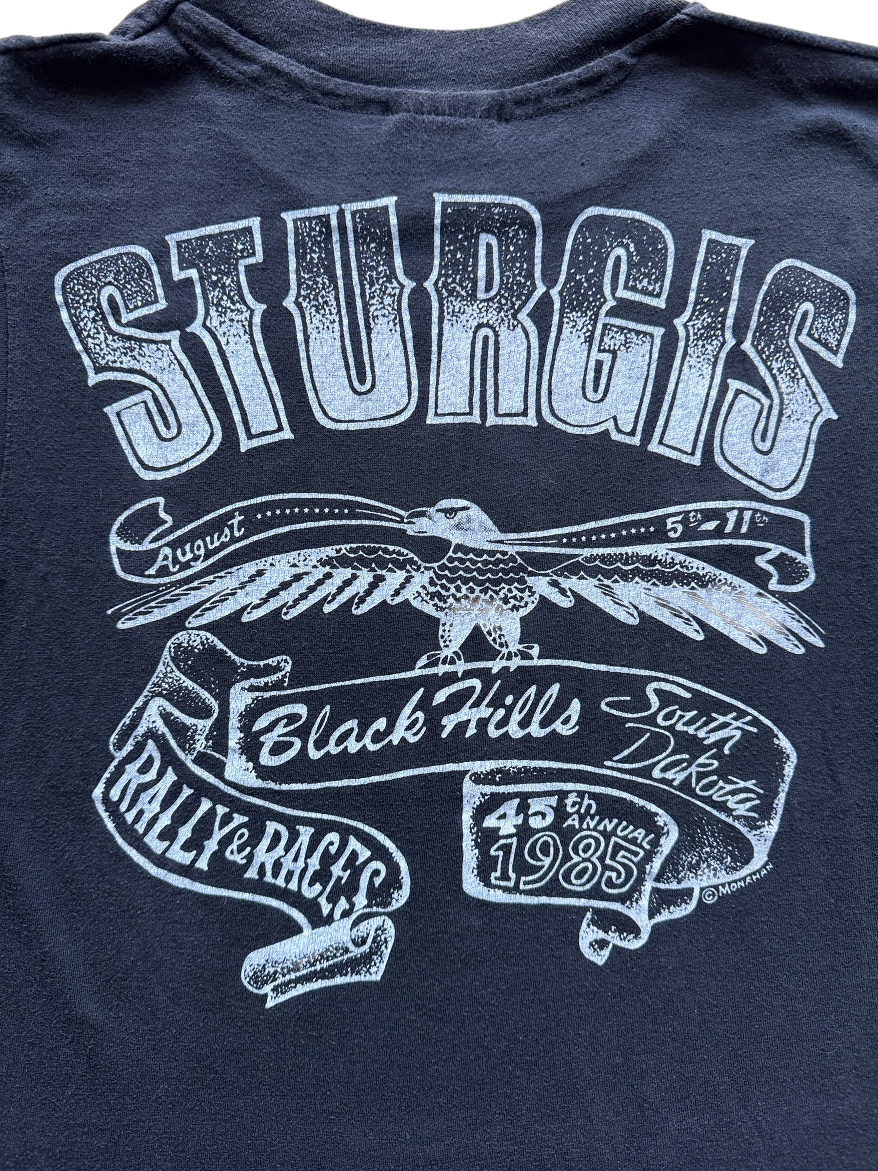 Back Graphic of Vintage Black Hills Motor Classic Sturgis Tee SZ S