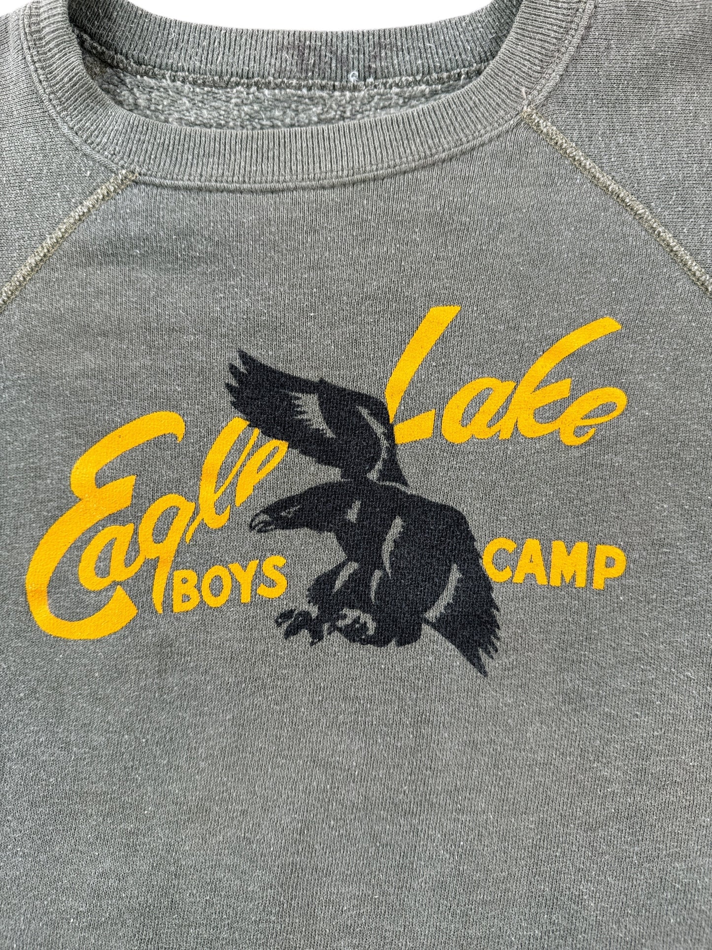 Graphic of Vintage Eagle Lake Boys and Girls Camp Crewneck SZ M