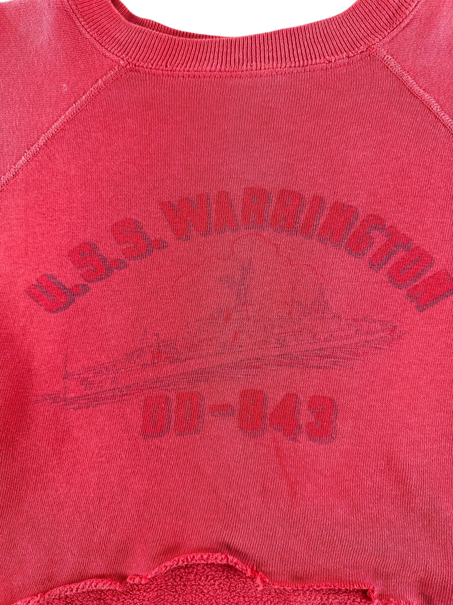 Front Graphic of Vintage USS Warrington Chopper Sweatshirt SZ L