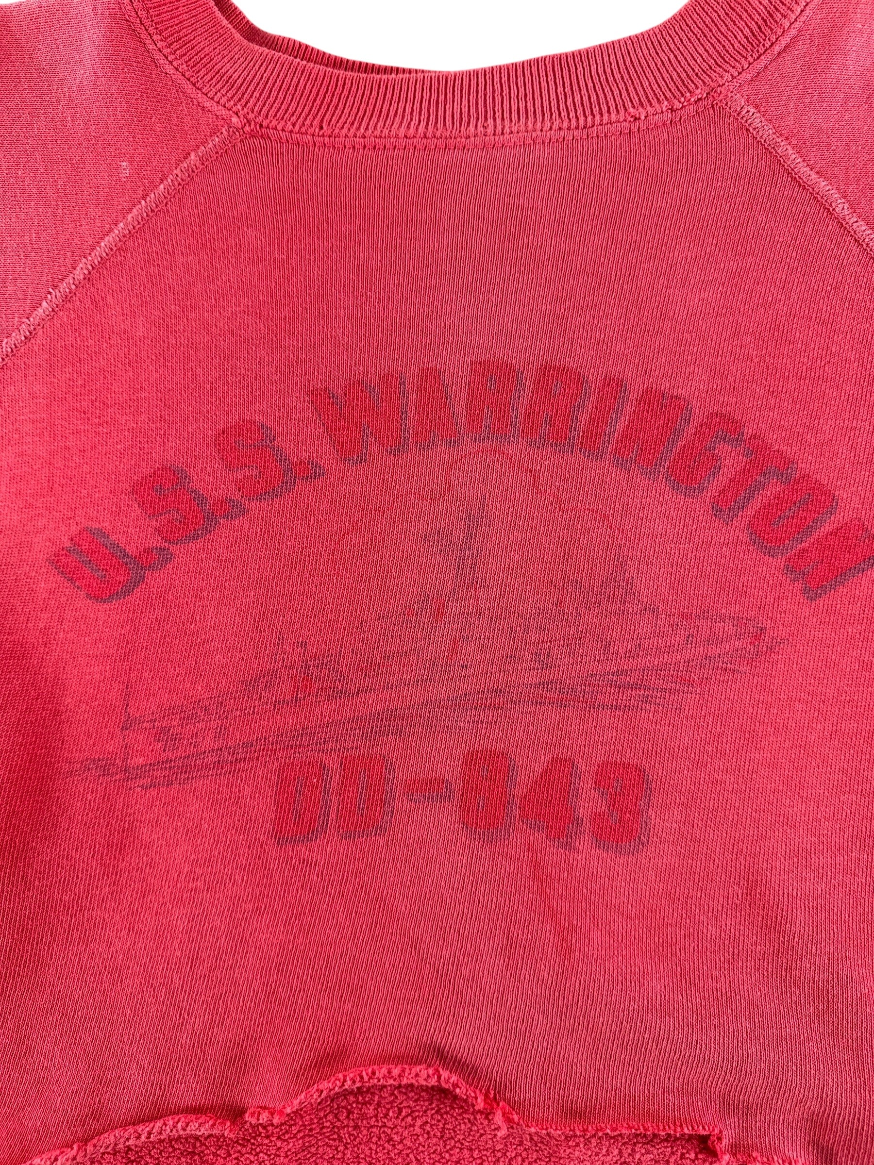 Front Graphic of Vintage USS Warrington Chopper Sweatshirt SZ L