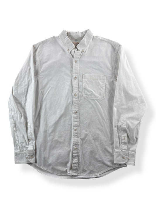 Front of Modern Filson White Button Up SZ M