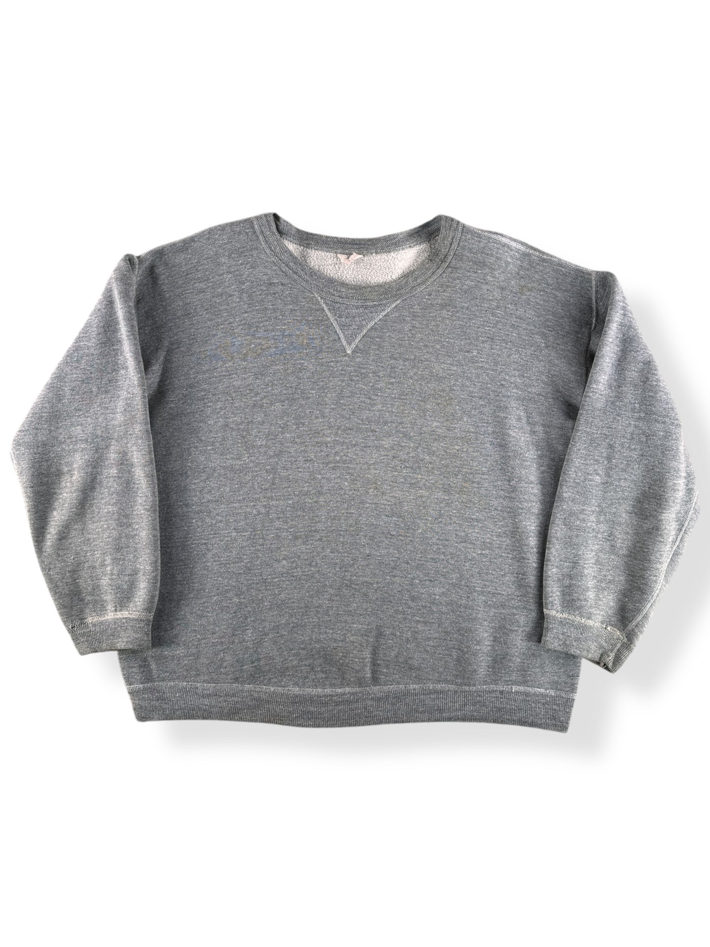 Front of Vintage Boxy Grey Champion Single V SZ XL