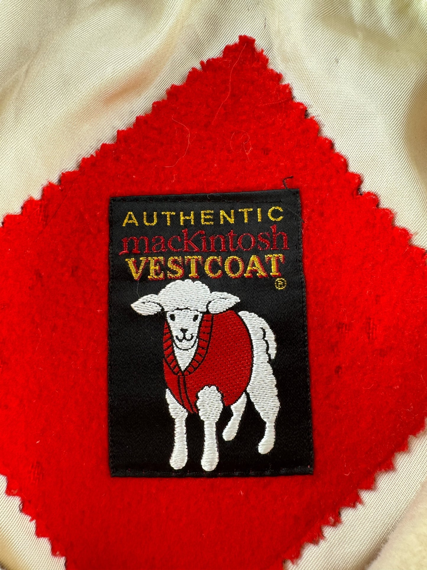 Label on Vintage Mackintosh Little Red Riding Hood Coat SZ M