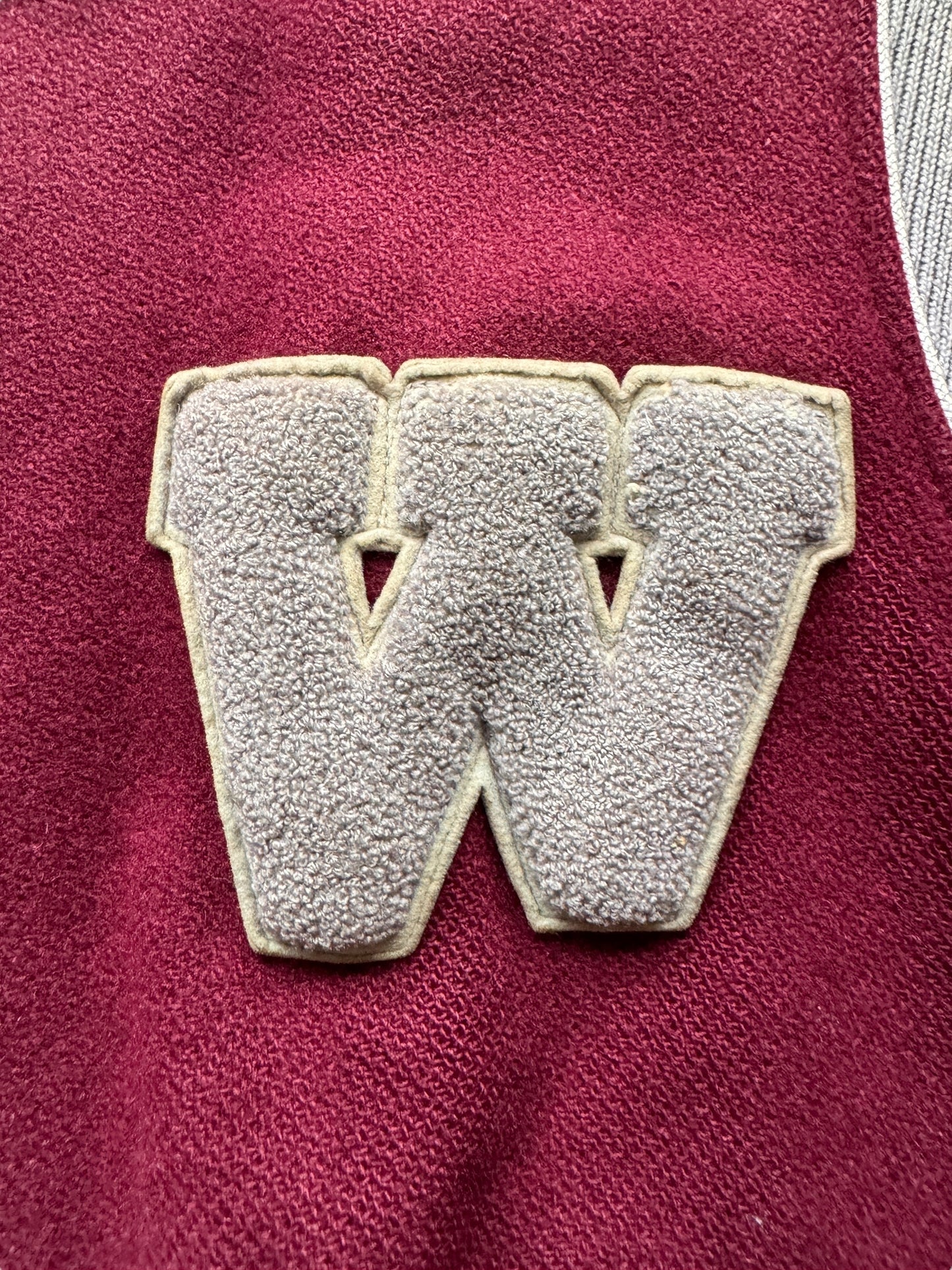 W Patch on Vintage W Varsity Jacket SZ XXL