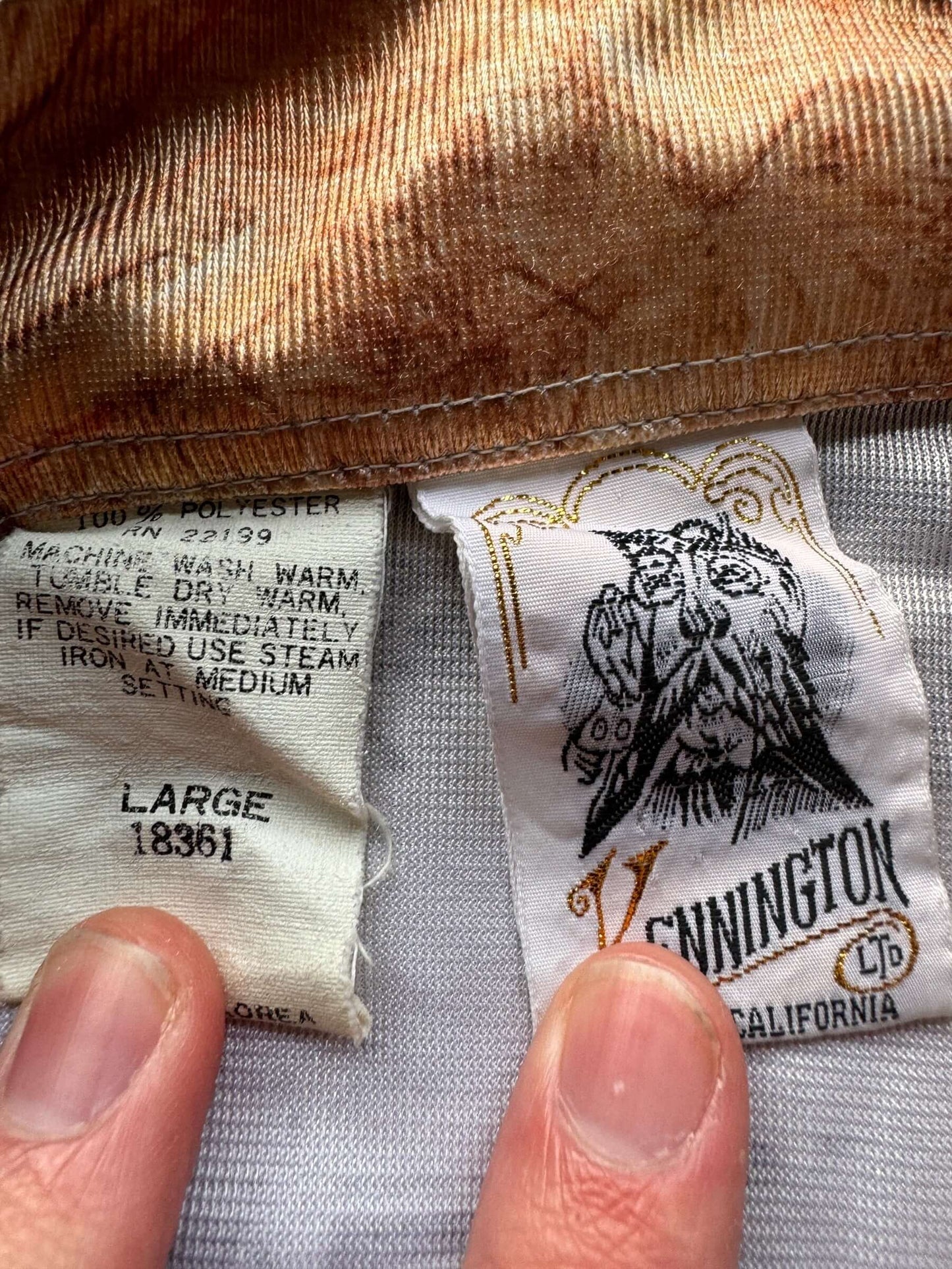 Tags of Vintage Kennington History of Flight Disco Shirt SZ L