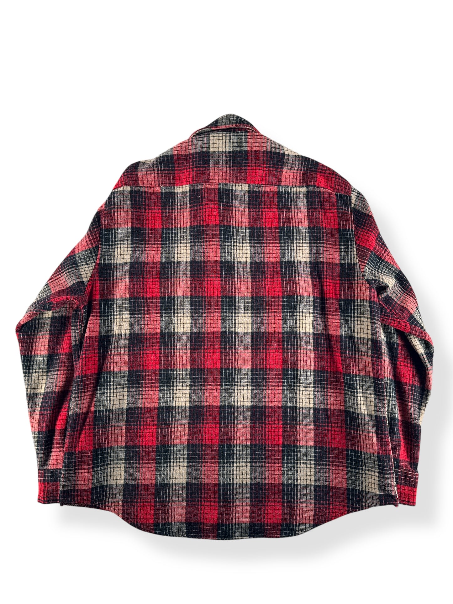 Back of Vintage Roebucks Wool Blend Flannel SZ XL