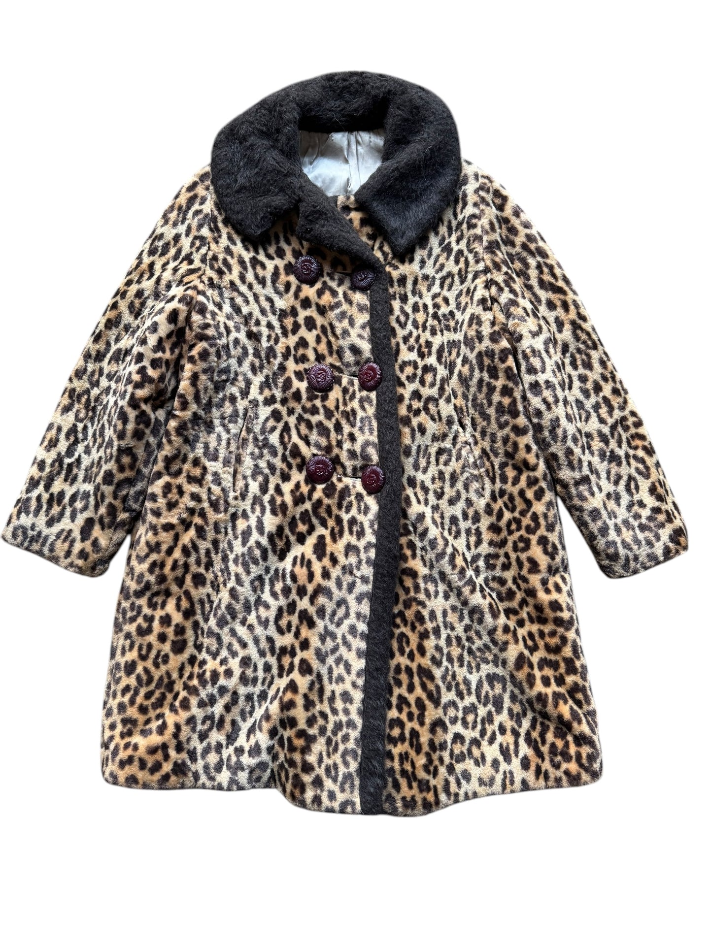 Front view of 1960s Leopard Coat M