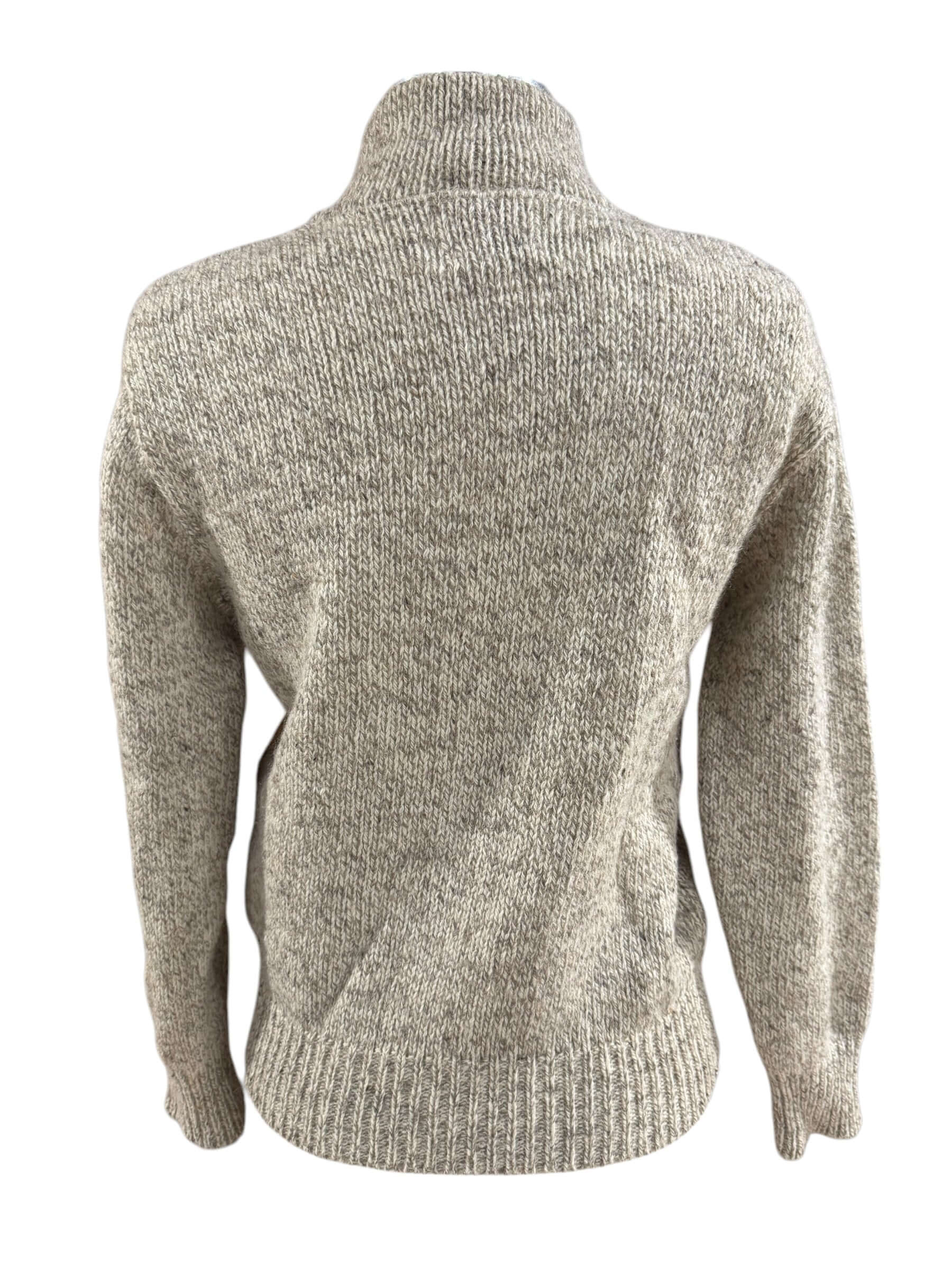 Back view of 1980s Cambridge Dry Goods Oatmeal Sweater S