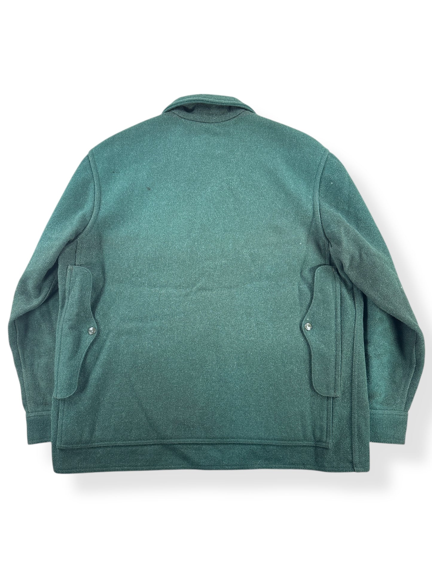 Back of Vintage Filson Forest Green Mackinaw Jacket SZ 48