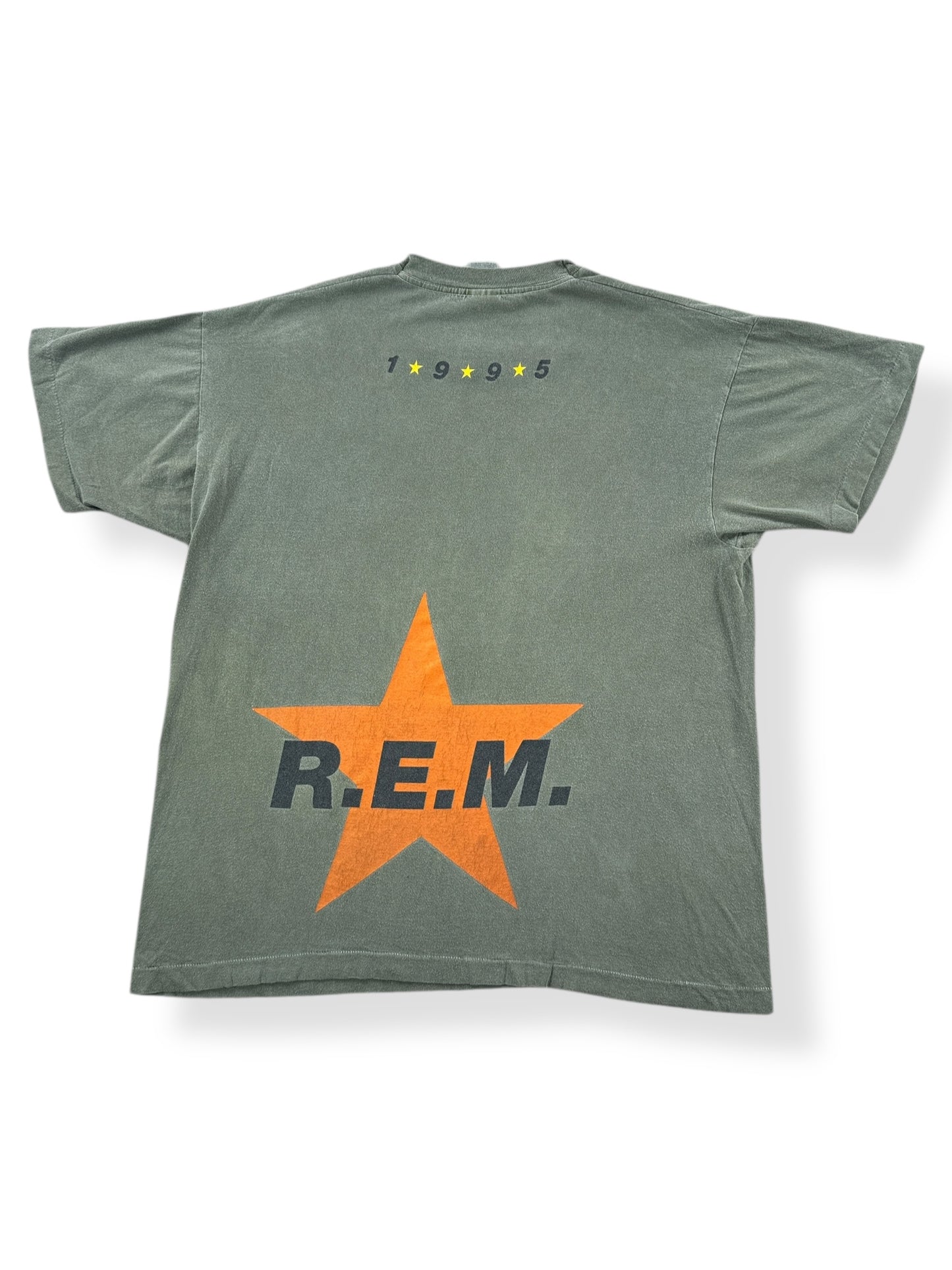 Back of Vintage 1995 REM Monster Tour Tee SZ XL