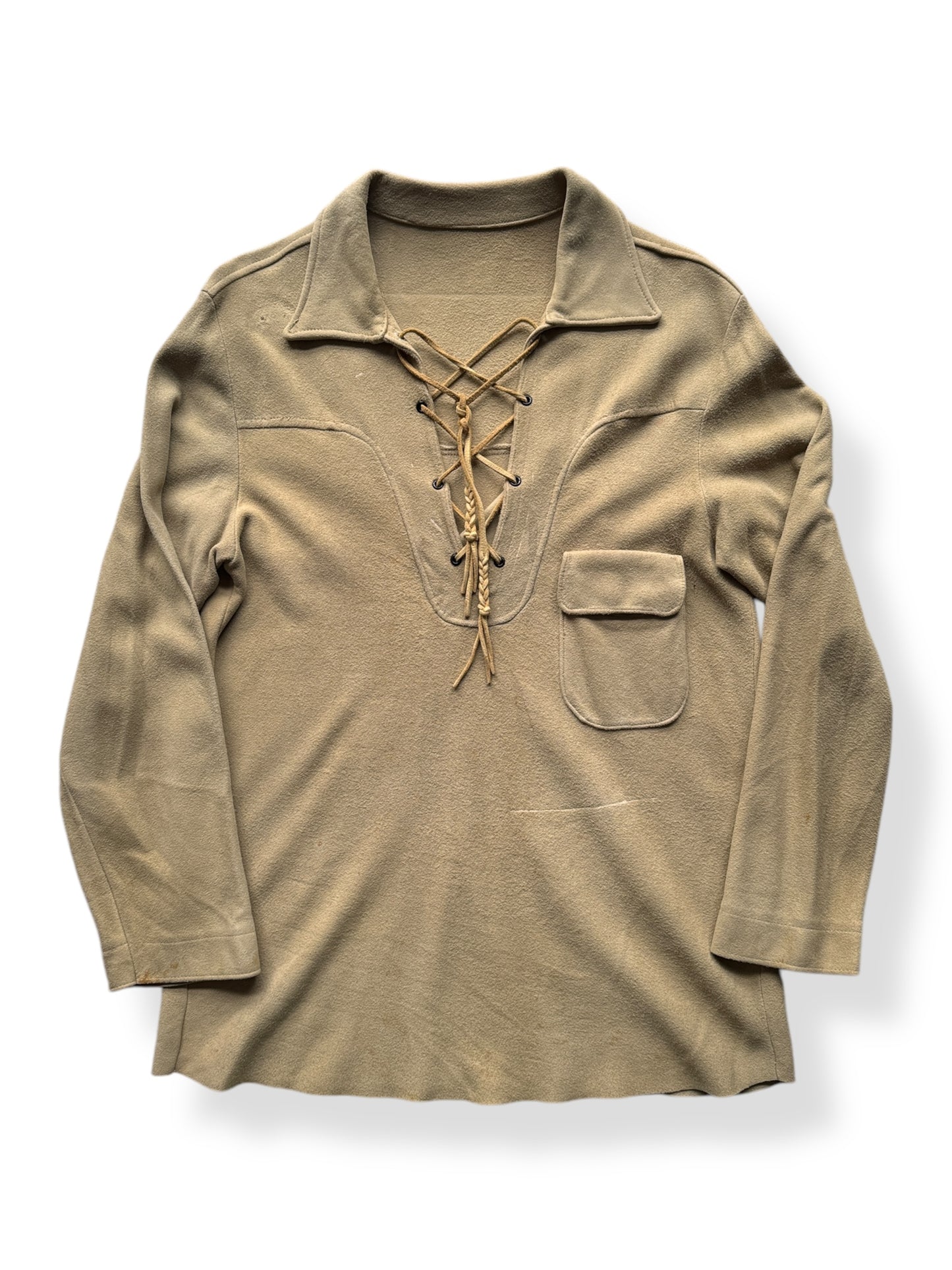 Front of Vintage Microsuede Pullover Smock SZ M