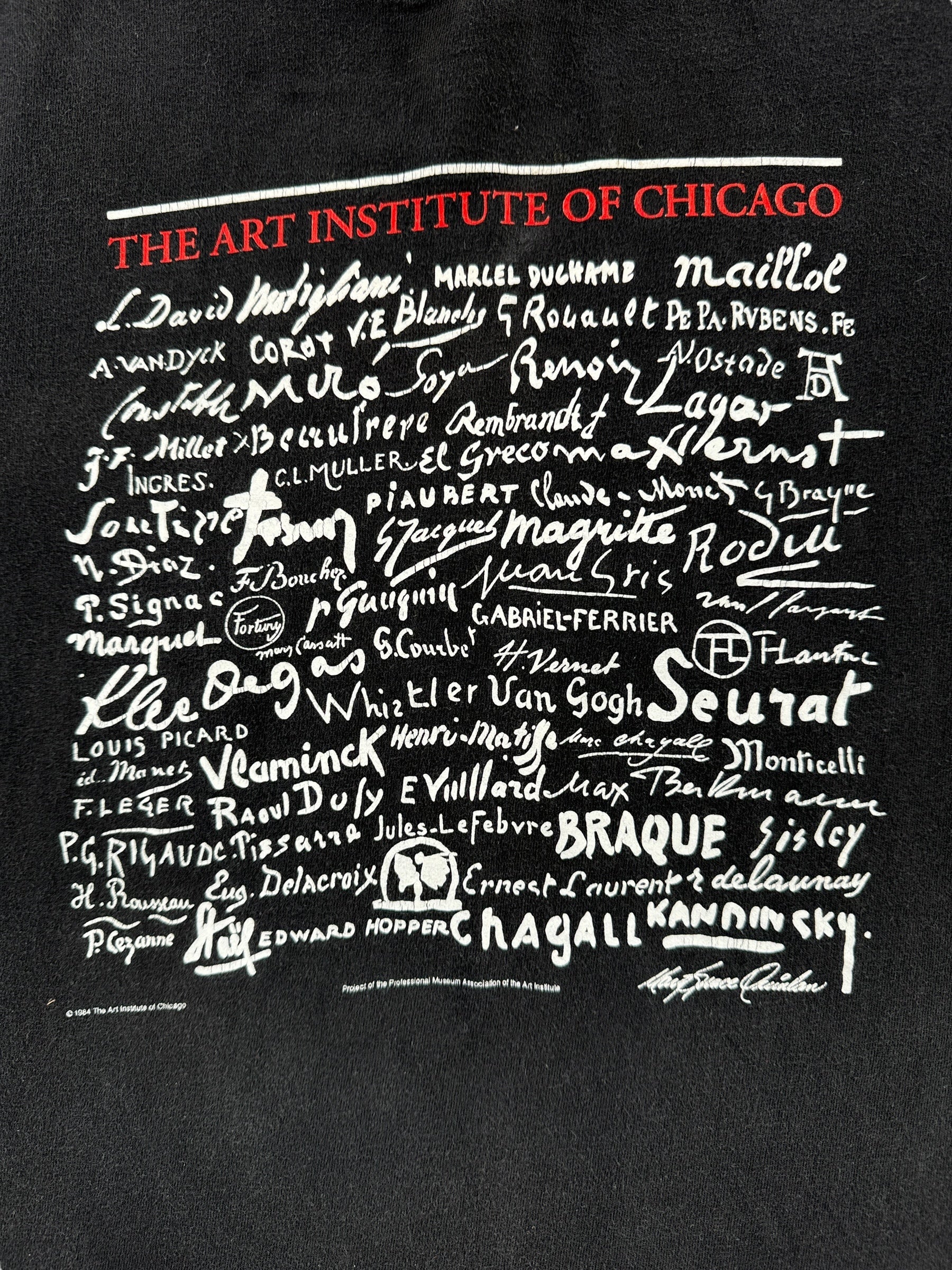 Front Graphic of Vintage Art Institute of Chicago Tee SZ L