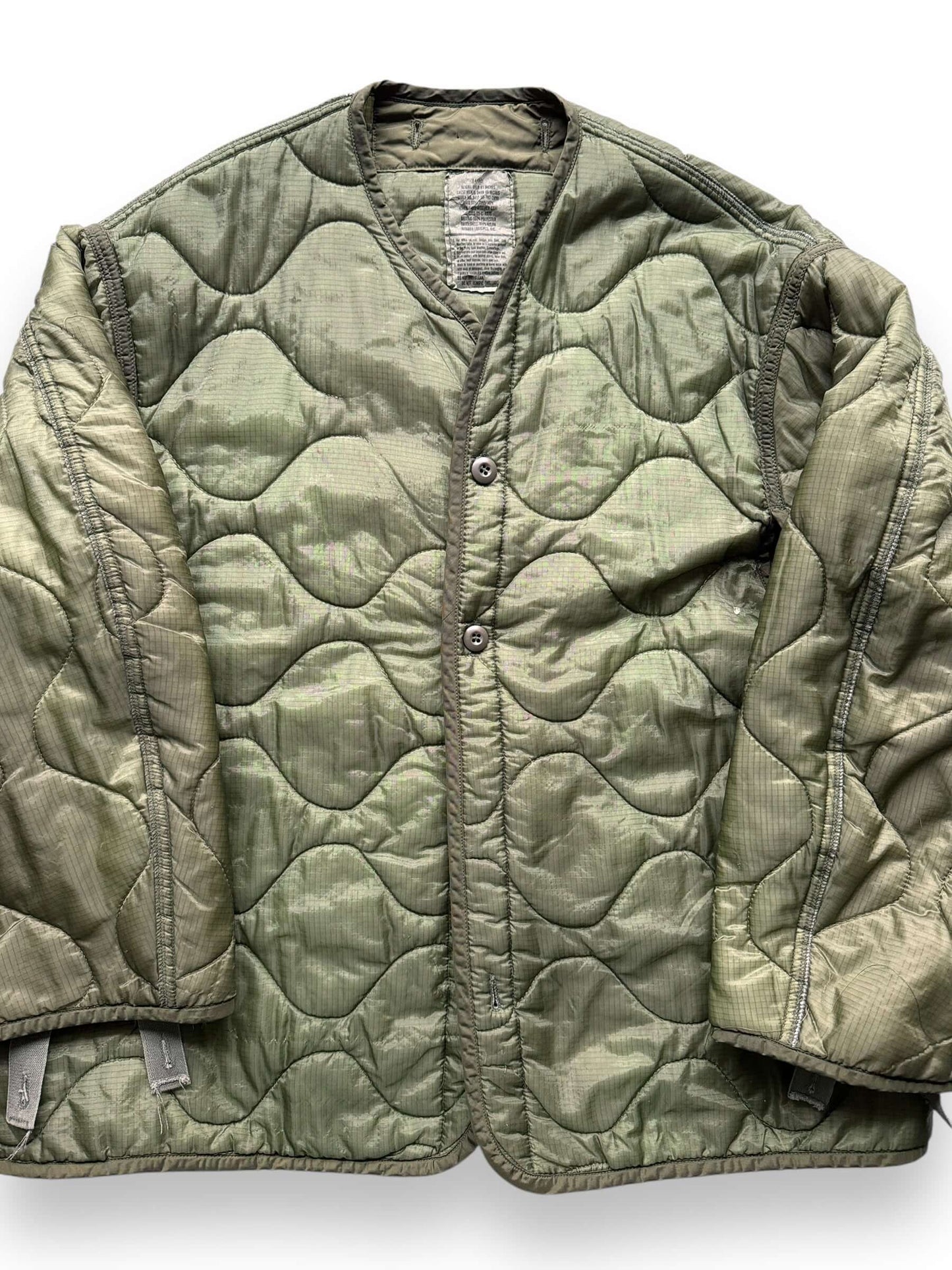 front close up of Vintage Military Liner SZ XL