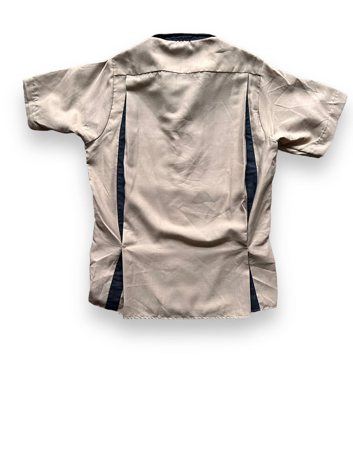 back of Vintage NOS King Louie Tan & Black Bowling Shirt SZ S | Vintage Bowling Shirt Seattle | Barn Owl Vintage Seattle